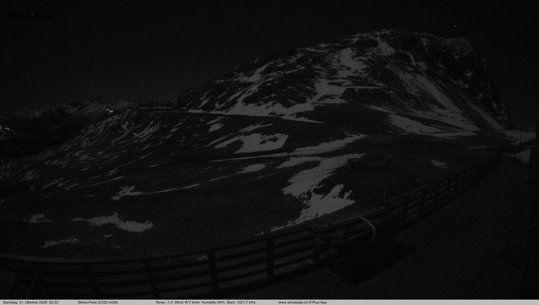 Archived image Webcam Schatzalp - Strela Pass