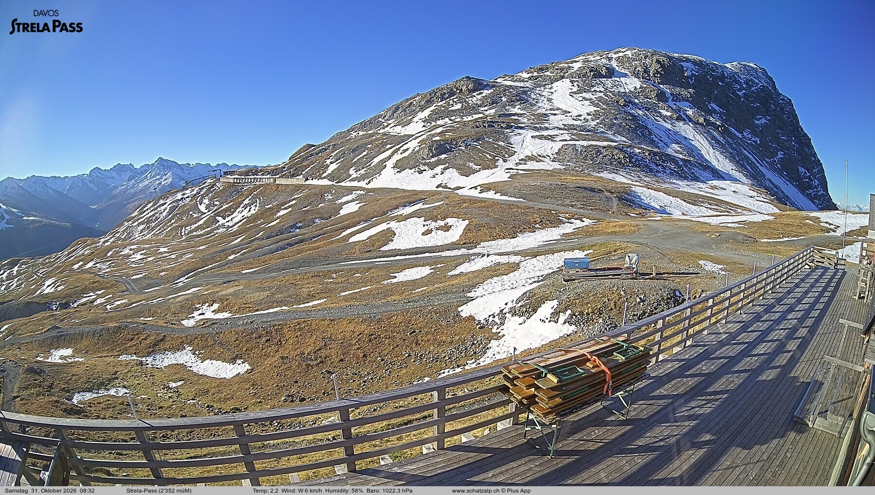 Archived image Webcam Schatzalp - Strela Pass