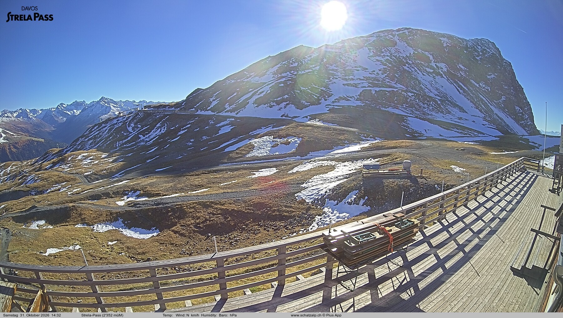 Archived image Webcam Schatzalp - Strela Pass