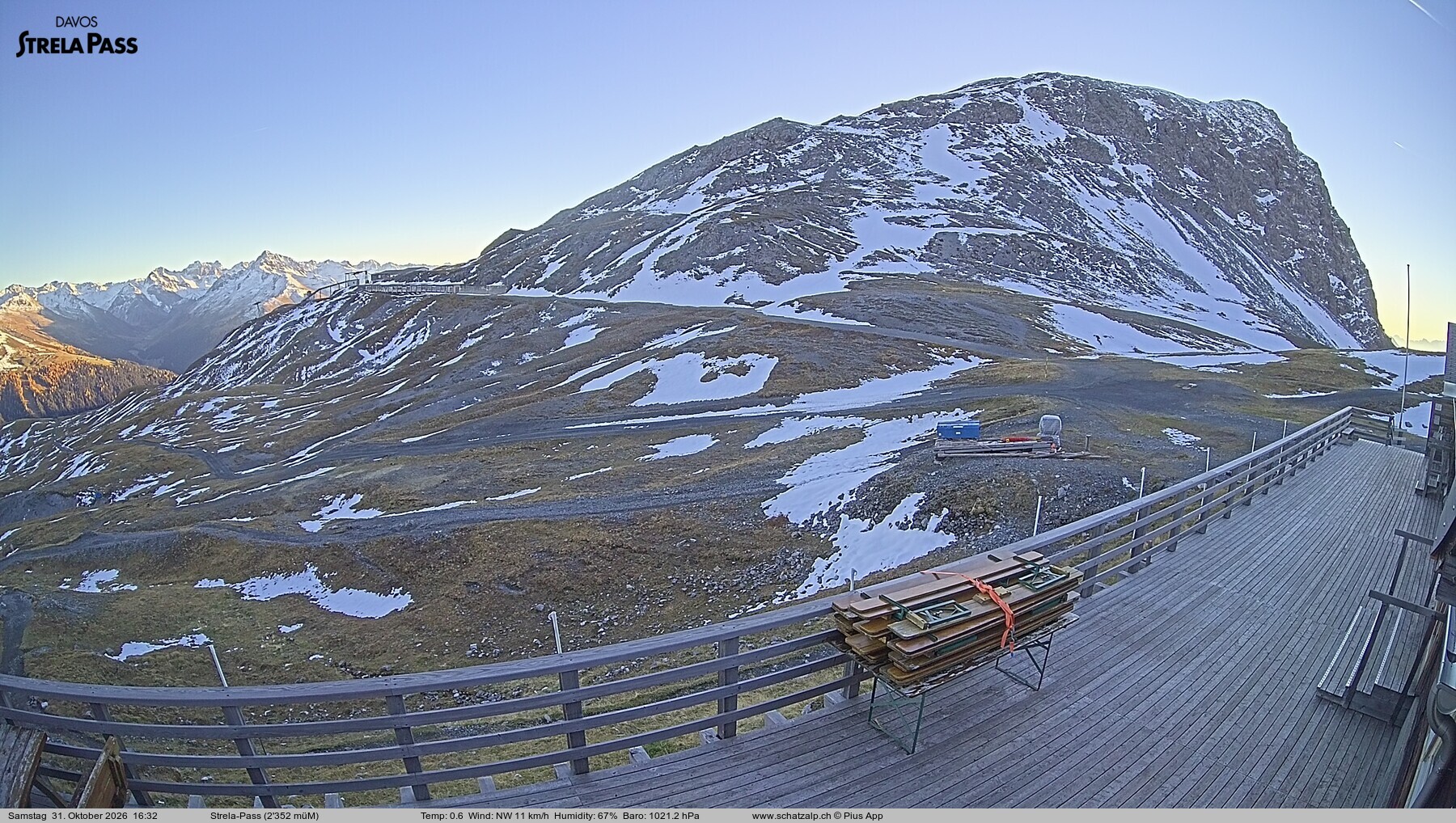 Archived image Webcam Schatzalp - Strela Pass