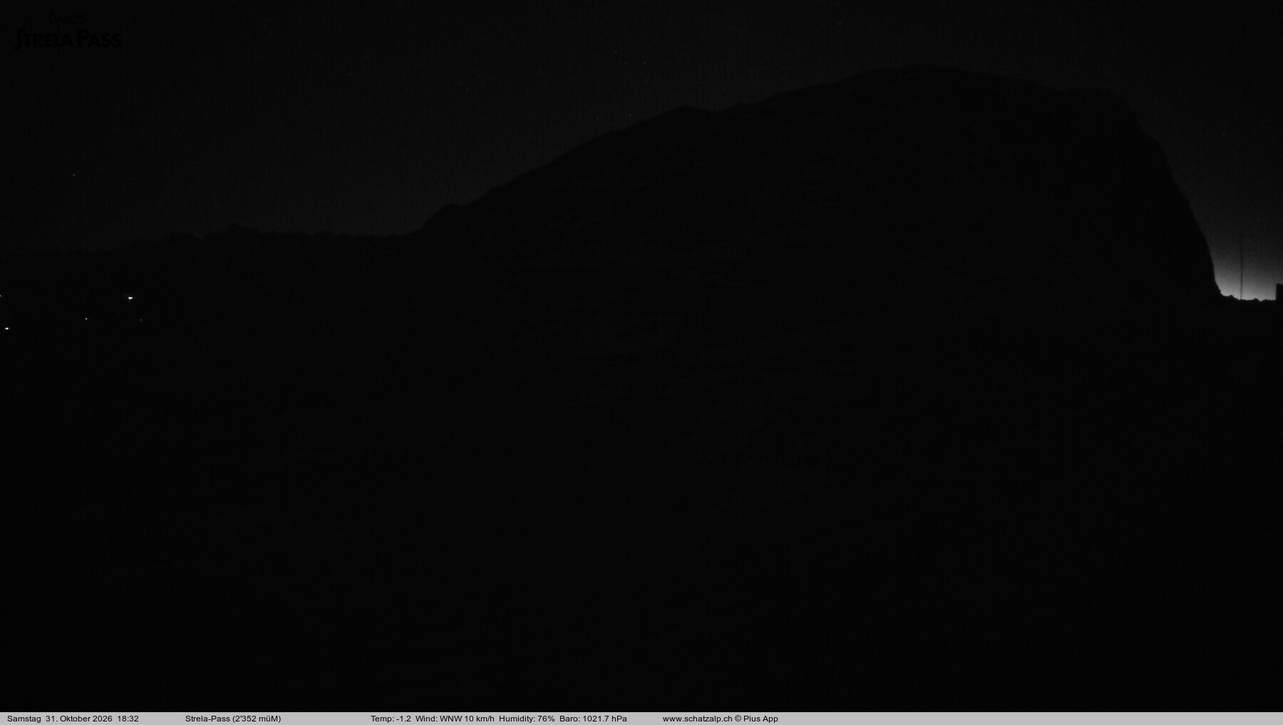 Archived image Webcam Schatzalp - Strela Pass