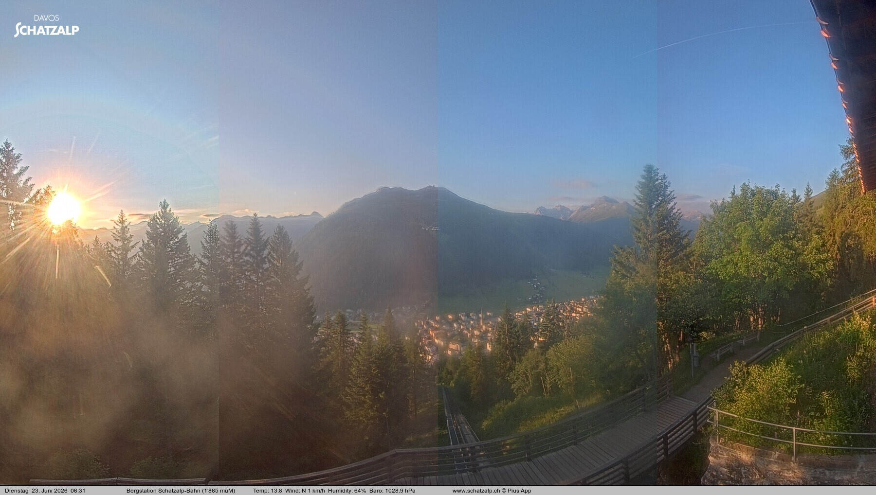 Archiv Foto Webcam Schatzalp