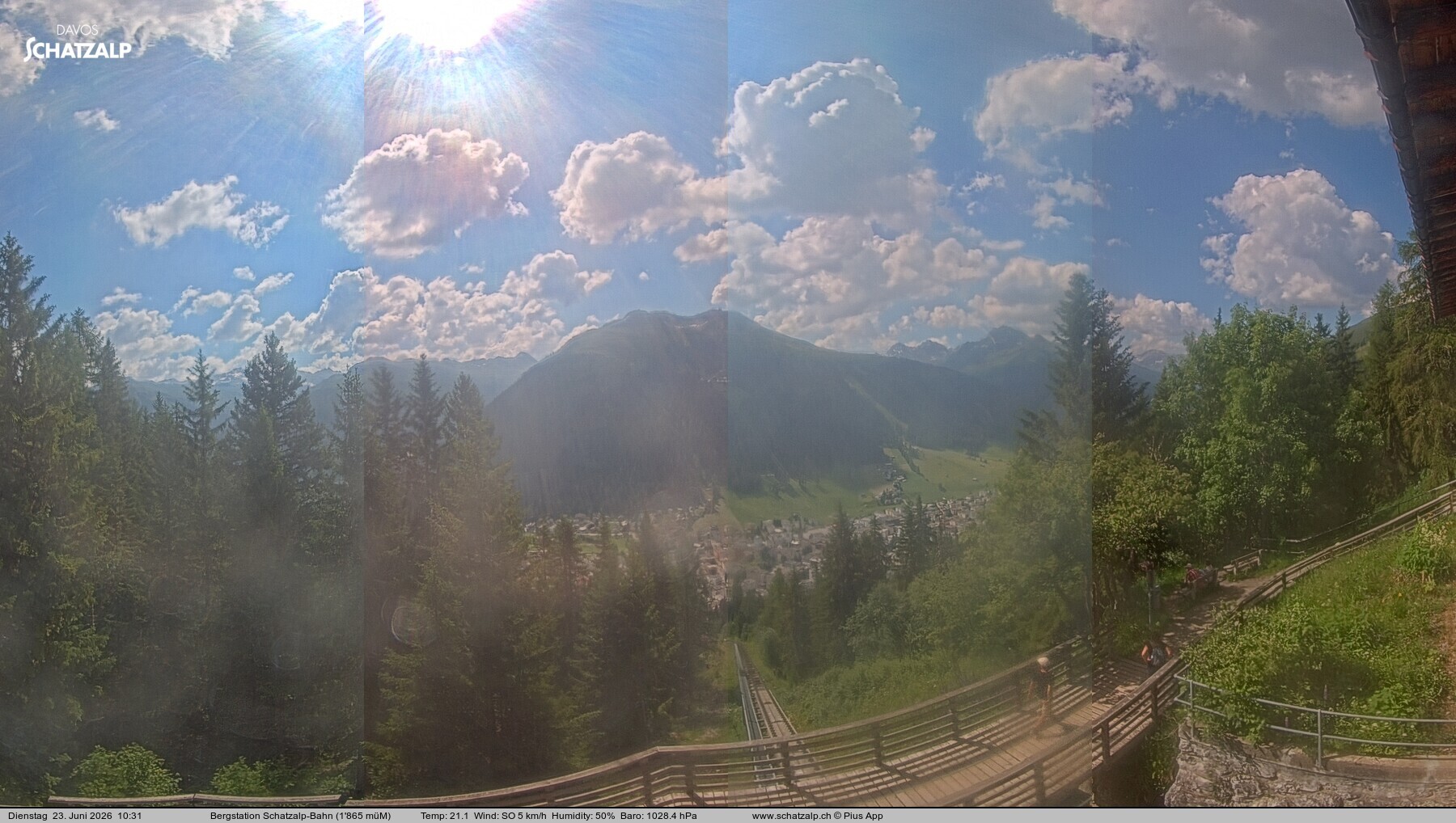 Archiv Foto Webcam Schatzalp