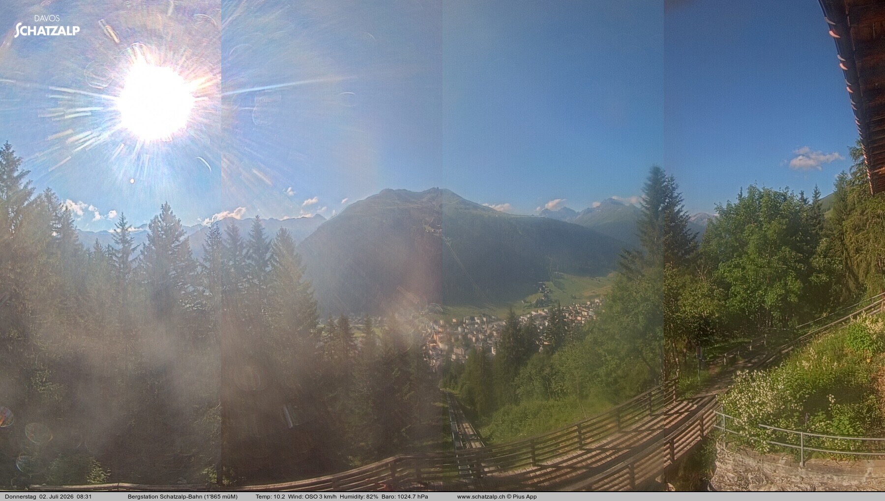 Archiv Foto Webcam Schatzalp