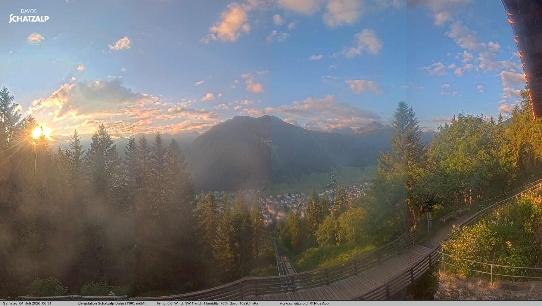 Archived image Webcam at Schatzalp