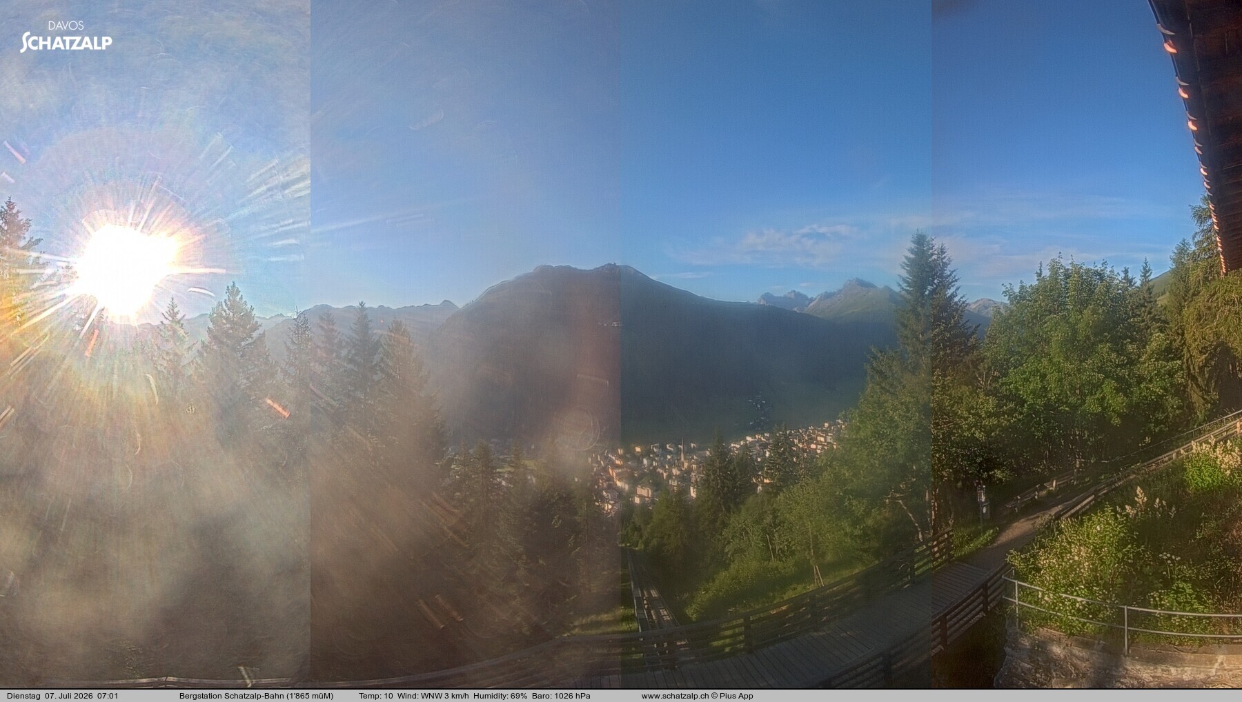 Archiv Foto Webcam Schatzalp