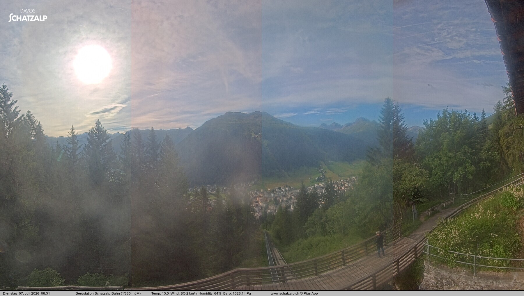 Archiv Foto Webcam Schatzalp