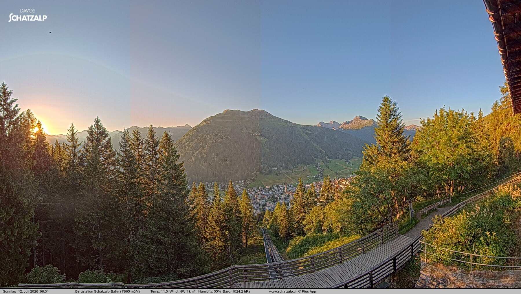 Archiv Foto Webcam Schatzalp
