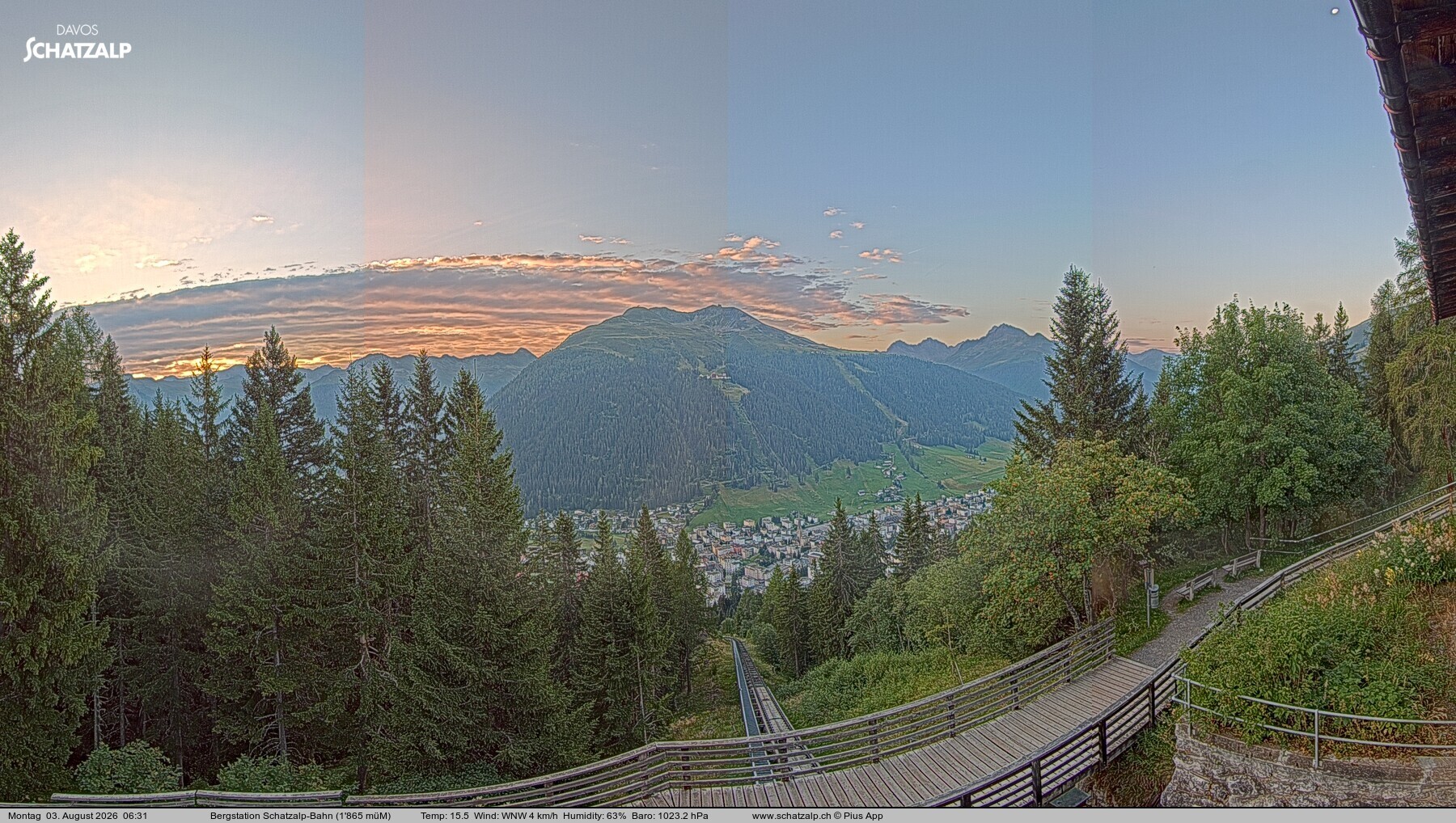 Archiv Foto Webcam Schatzalp