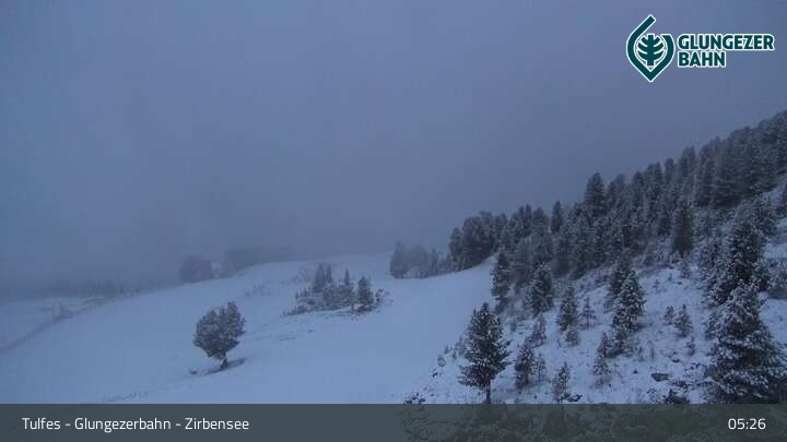 Archiv Foto Webcam Glungezer: Panoramablick Zirbensee