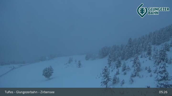 Archiv Foto Webcam Glungezer: Panoramablick Zirbensee