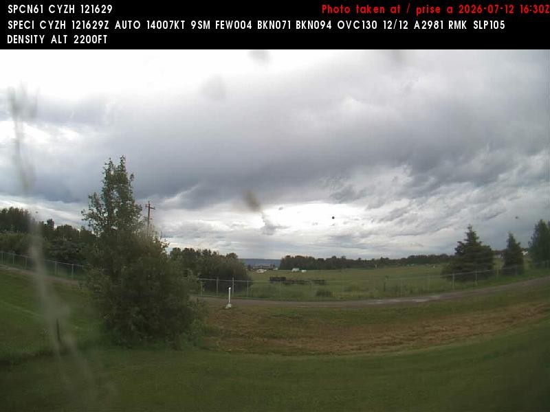 Archiv Foto Webcam Slave Lake Airport - Blickrichtung Norden