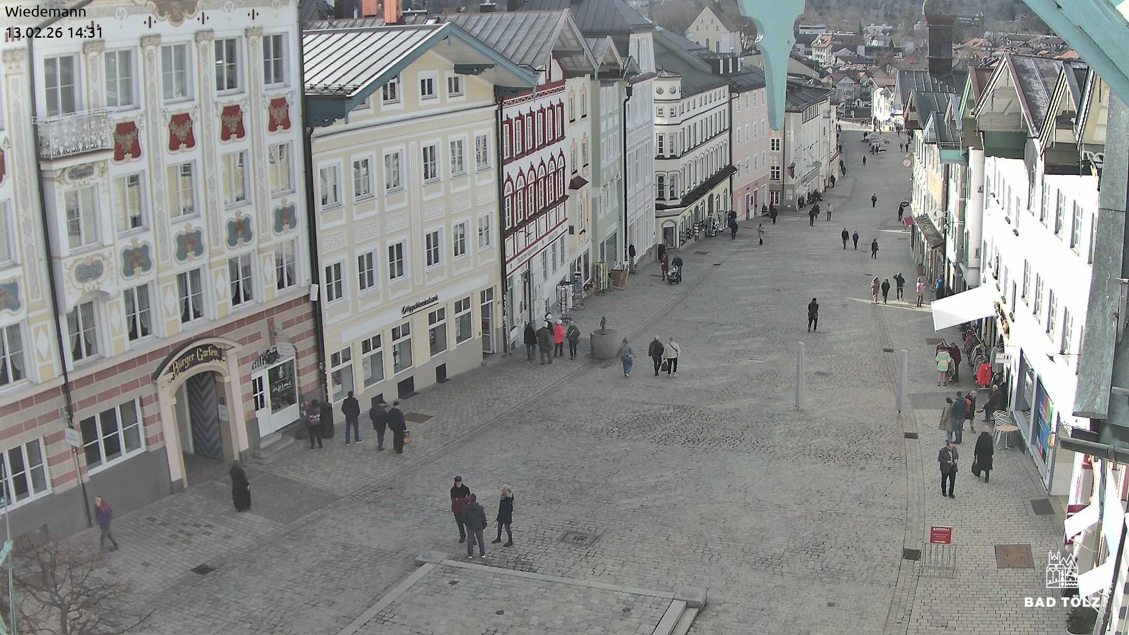 Archiv Foto Webcam Obere Marktstraße Bad Tölz