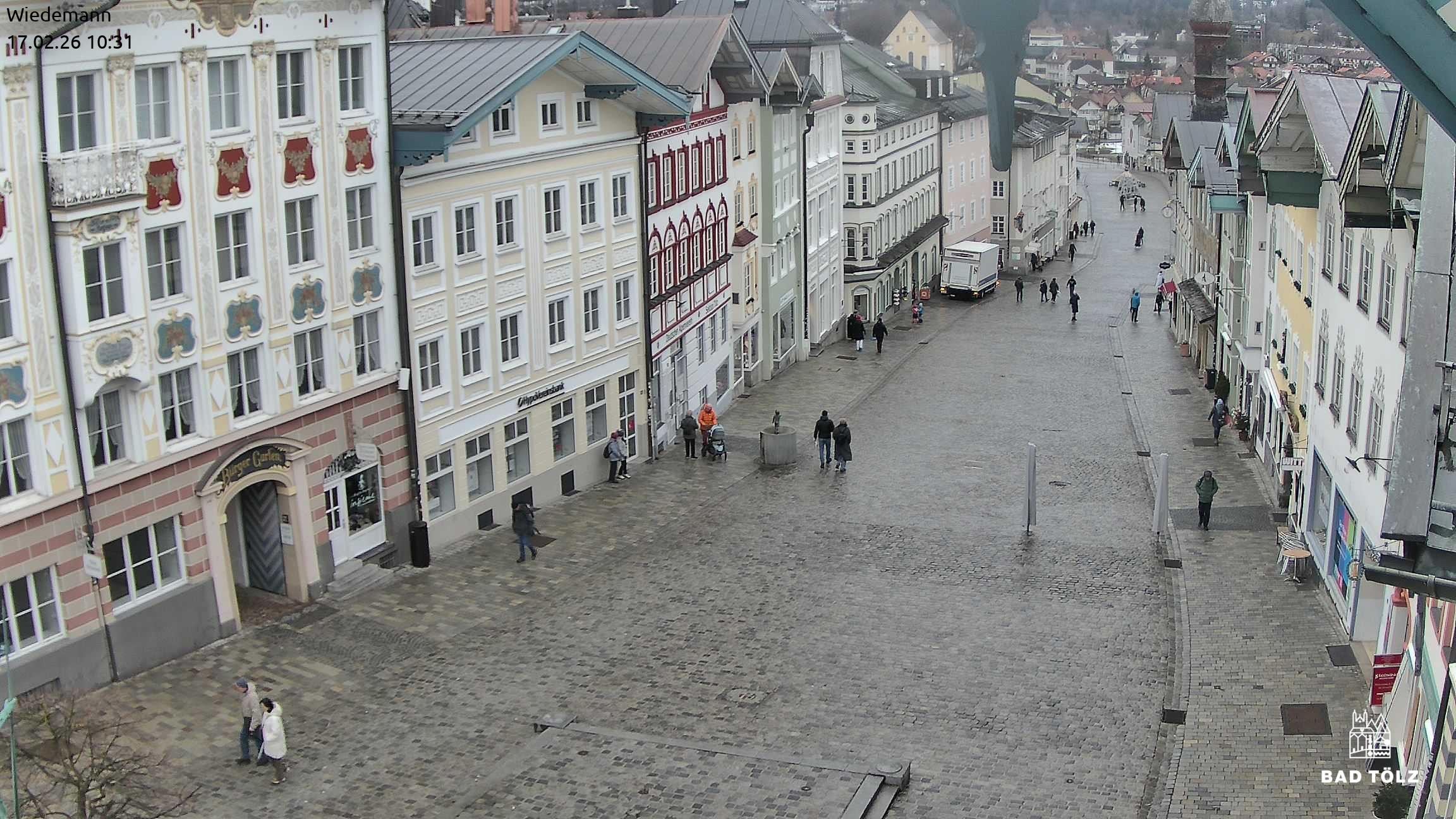 Archiv Foto Webcam Obere Marktstraße Bad Tölz