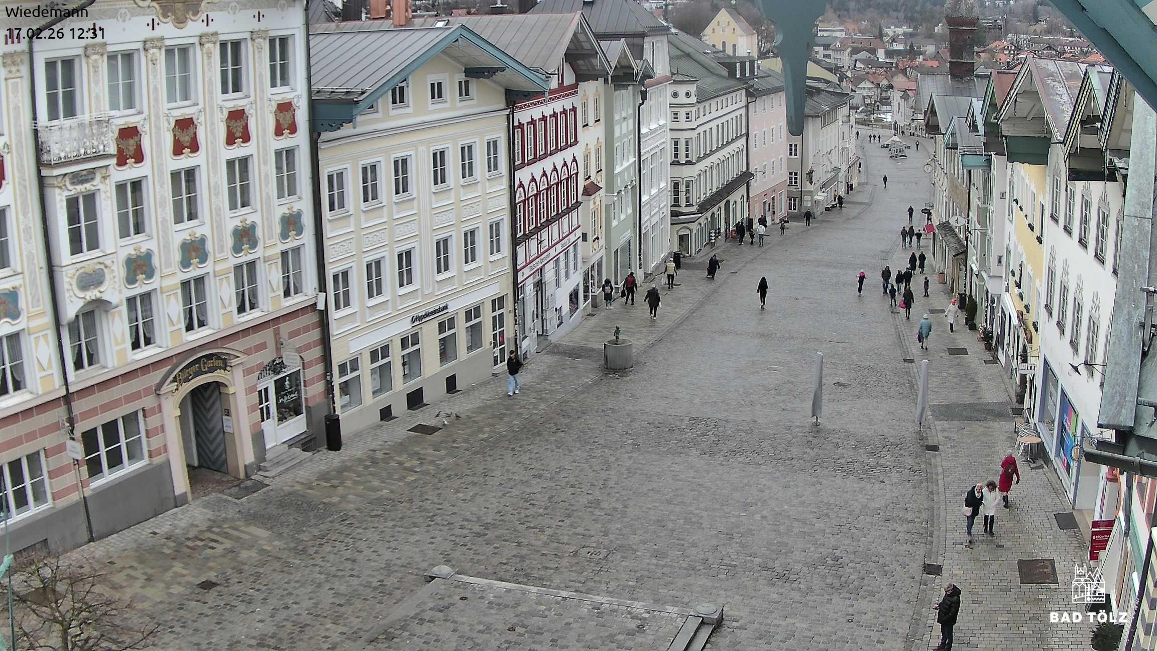 Archiv Foto Webcam Obere Marktstraße Bad Tölz
