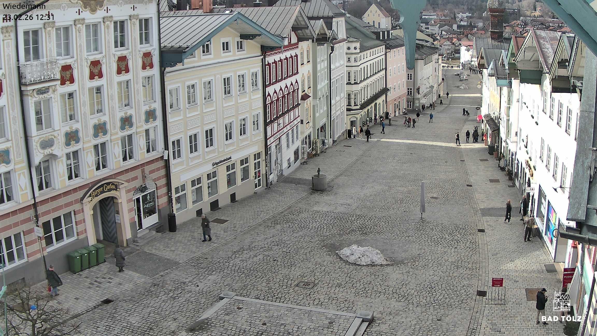 Archiv Foto Webcam Obere Marktstraße Bad Tölz
