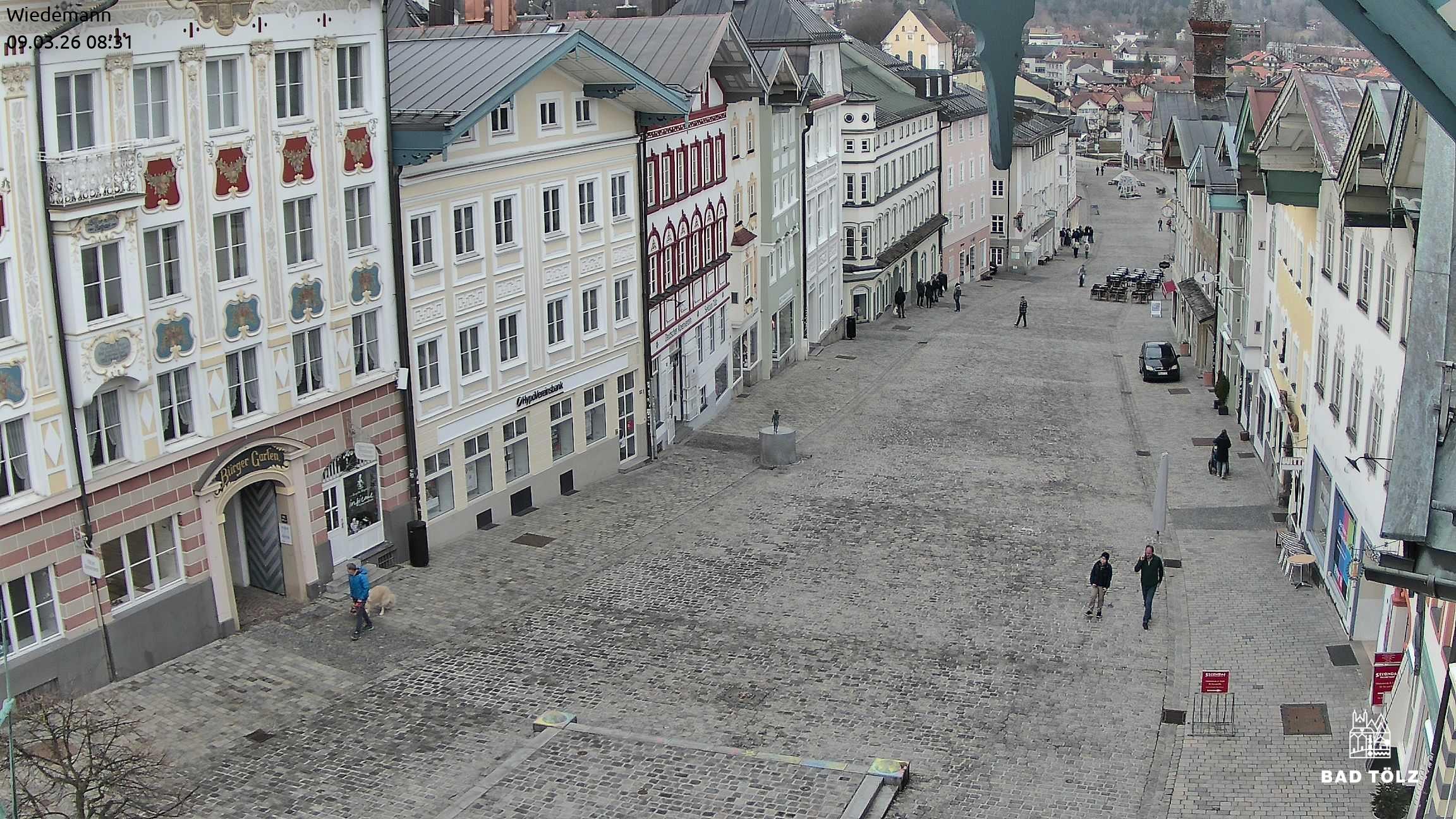 Archiv Foto Webcam Obere Marktstraße Bad Tölz