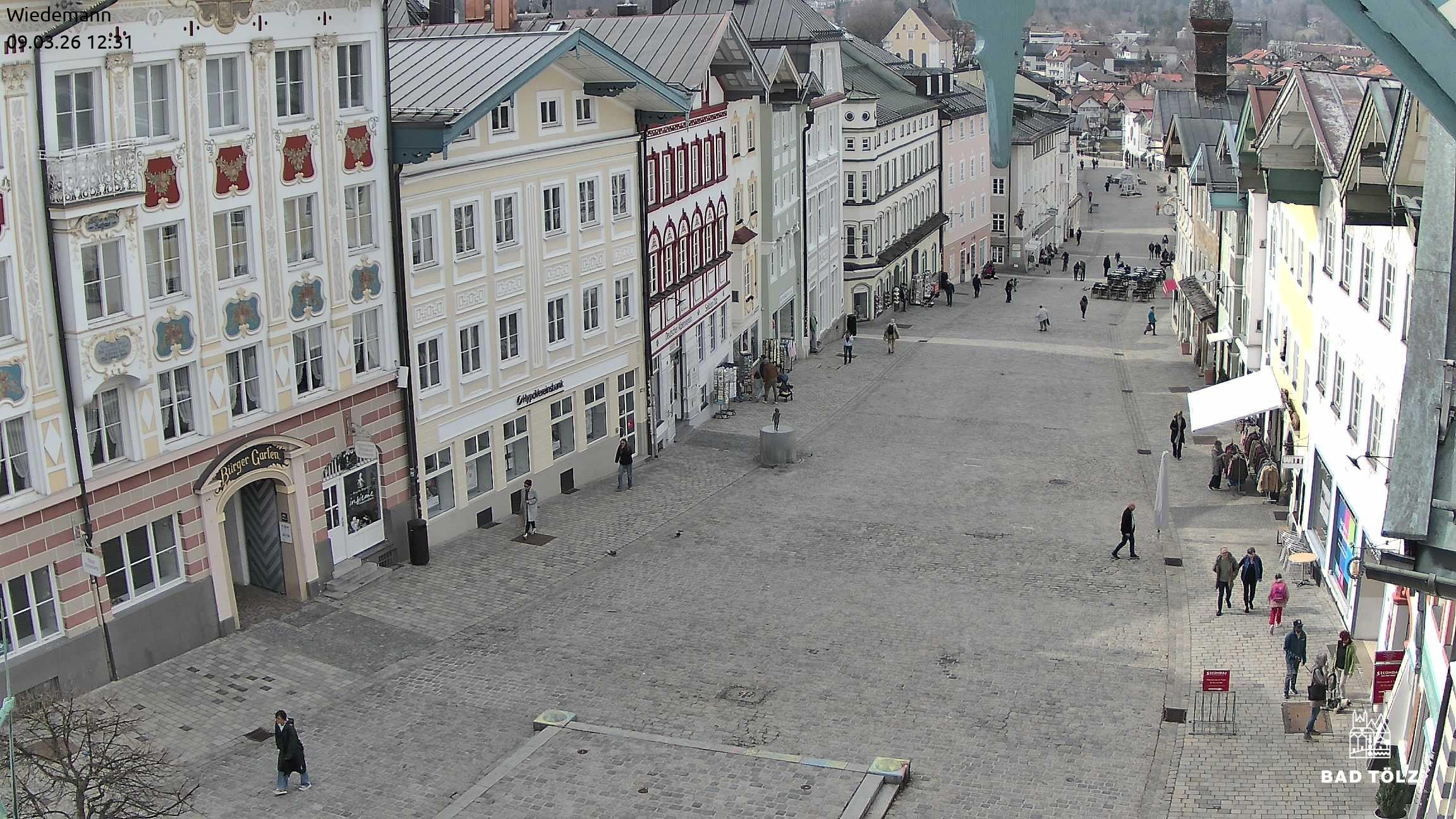 Archiv Foto Webcam Obere Marktstraße Bad Tölz