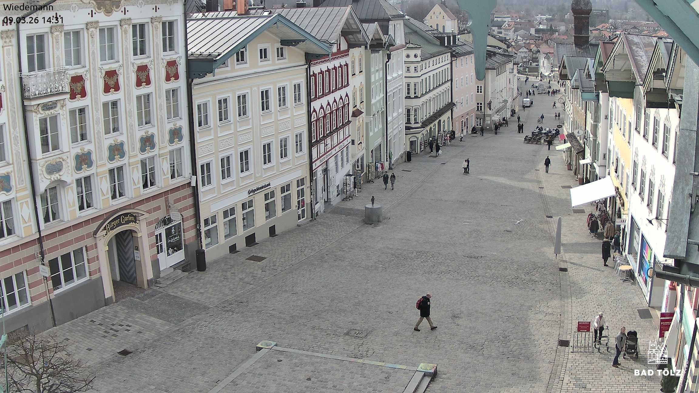 Archiv Foto Webcam Obere Marktstraße Bad Tölz