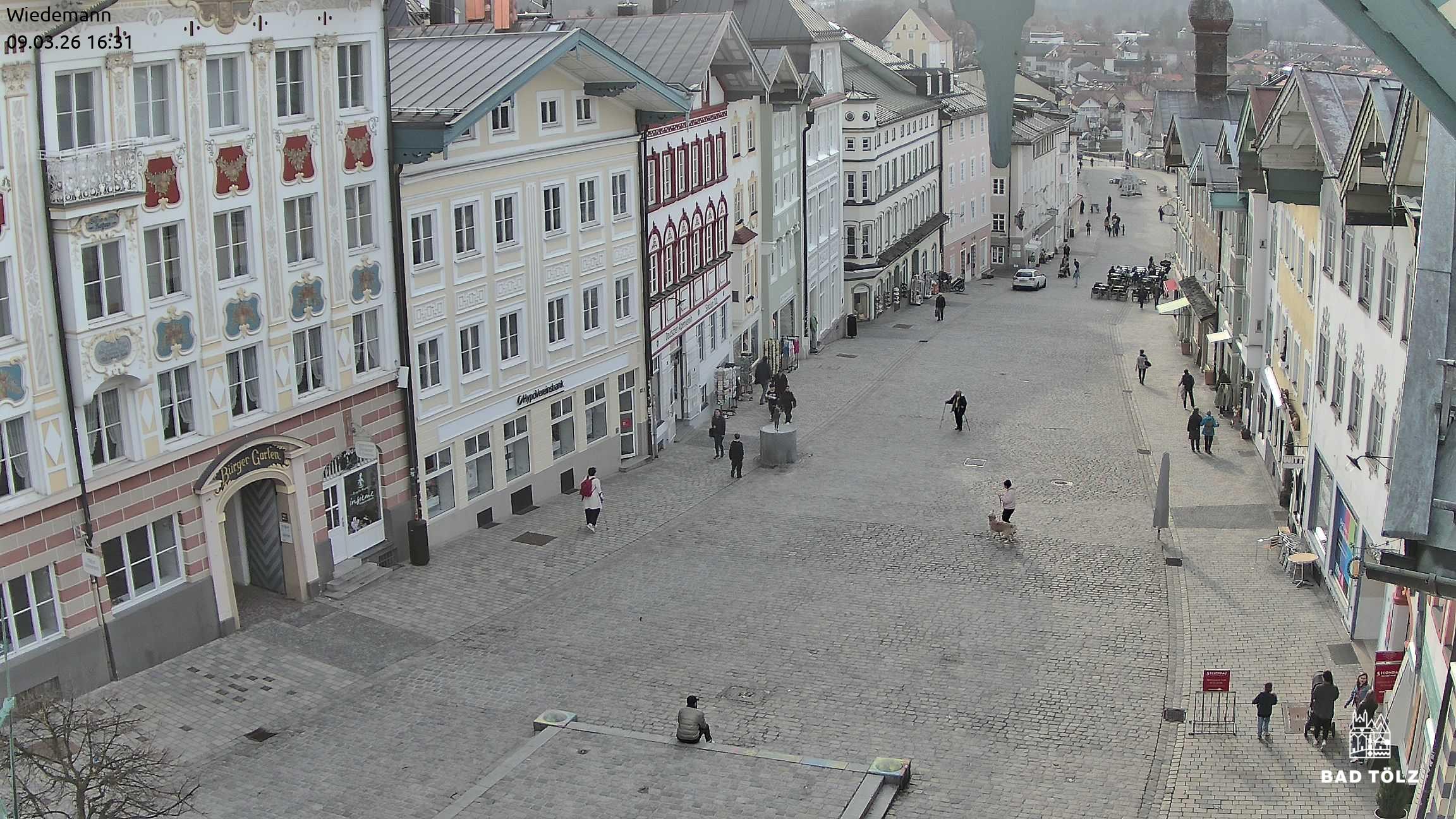 Archiv Foto Webcam Obere Marktstraße Bad Tölz