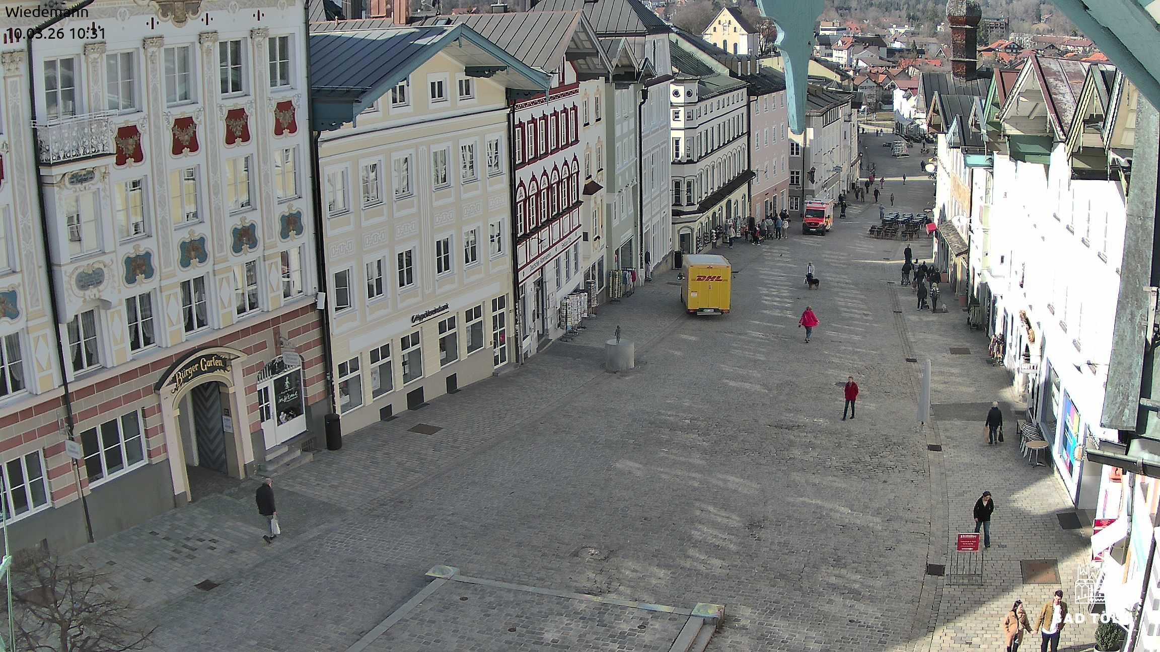 Archiv Foto Webcam Obere Marktstraße Bad Tölz
