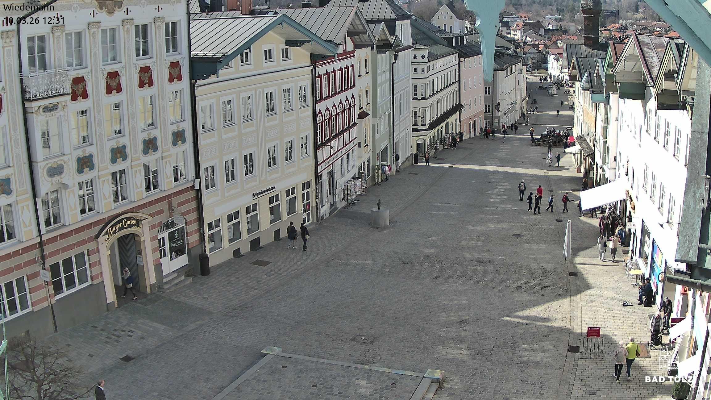 Archiv Foto Webcam Obere Marktstraße Bad Tölz