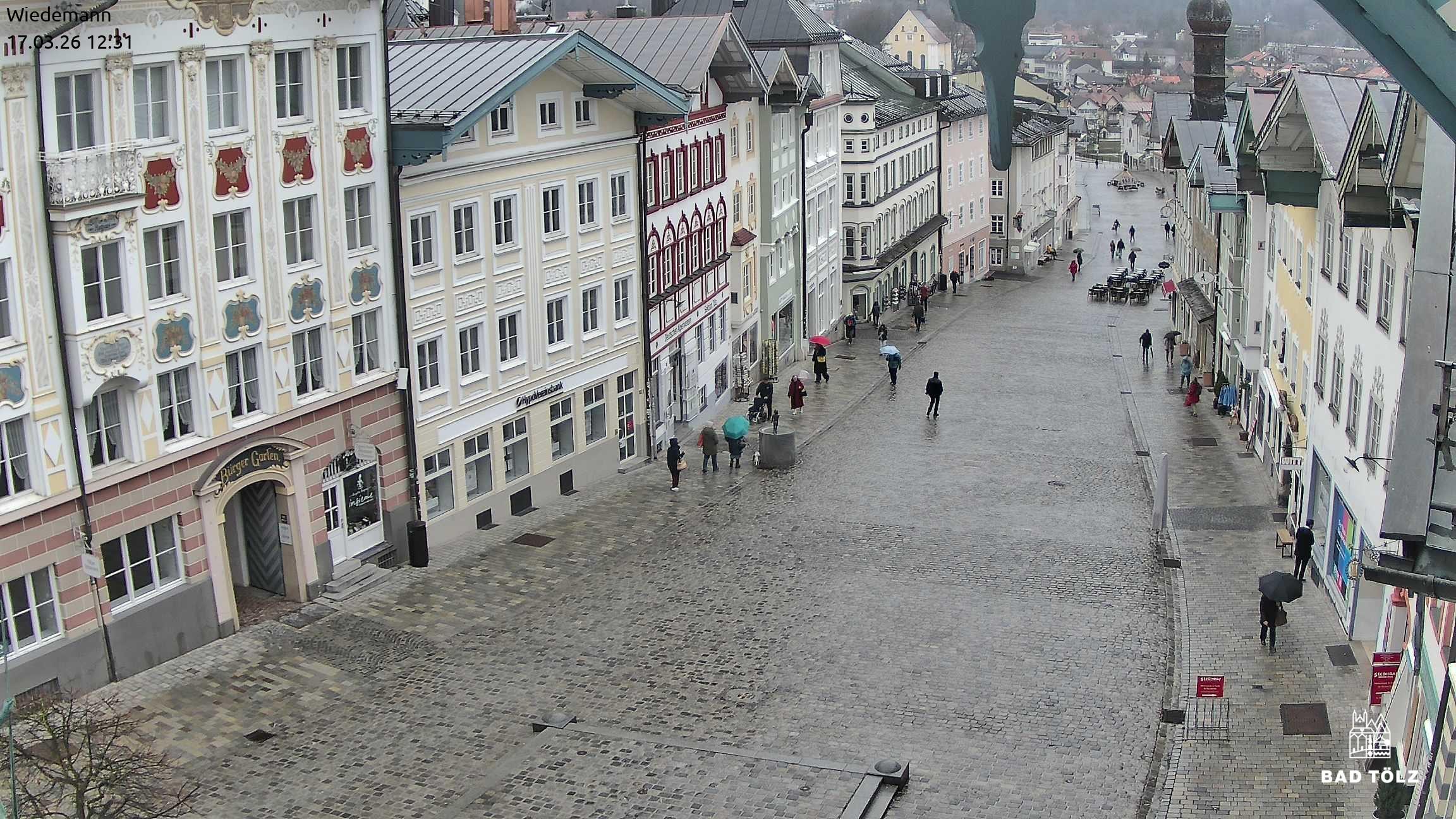 Archiv Foto Webcam Obere Marktstraße Bad Tölz