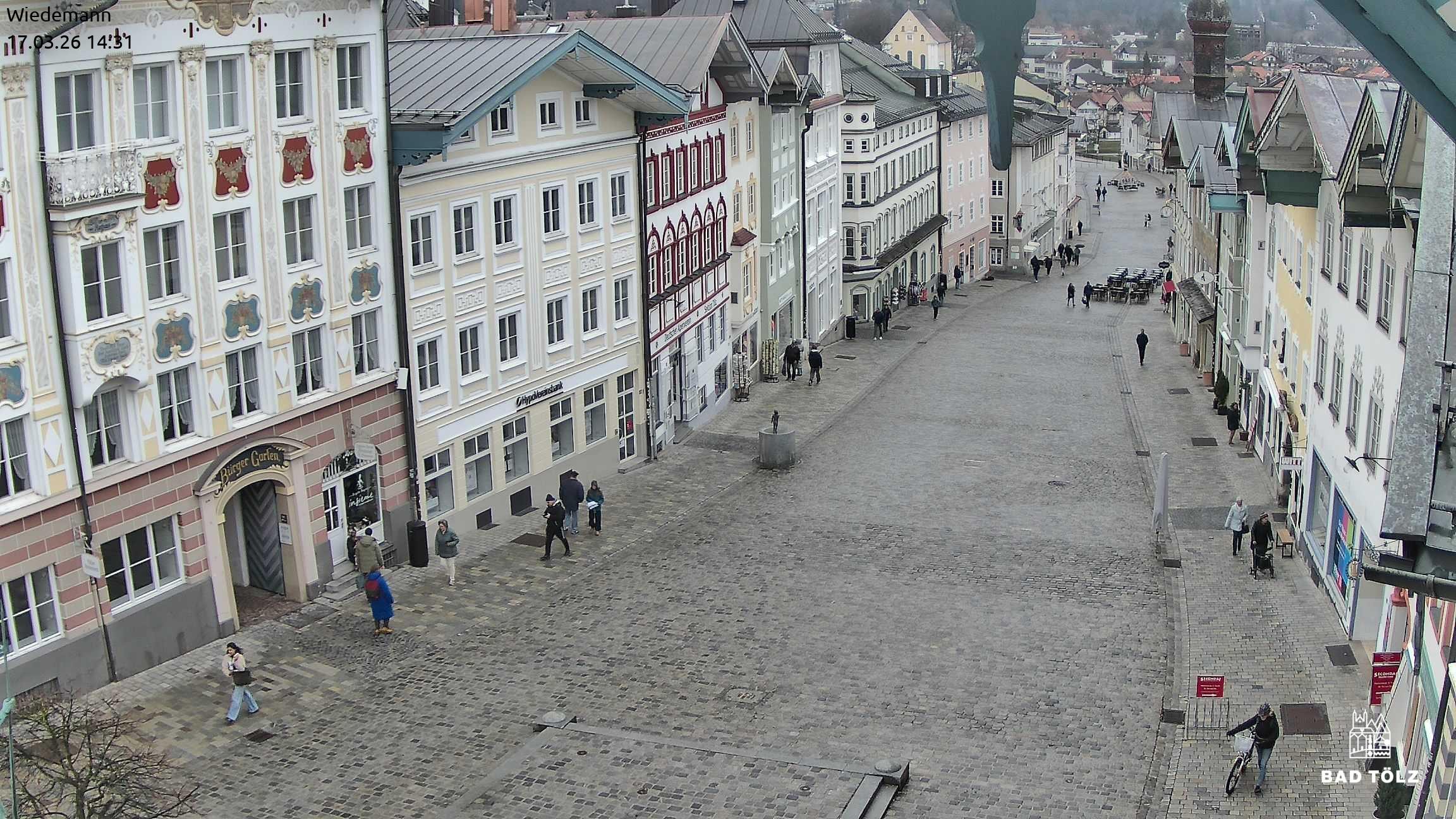 Archiv Foto Webcam Obere Marktstraße Bad Tölz