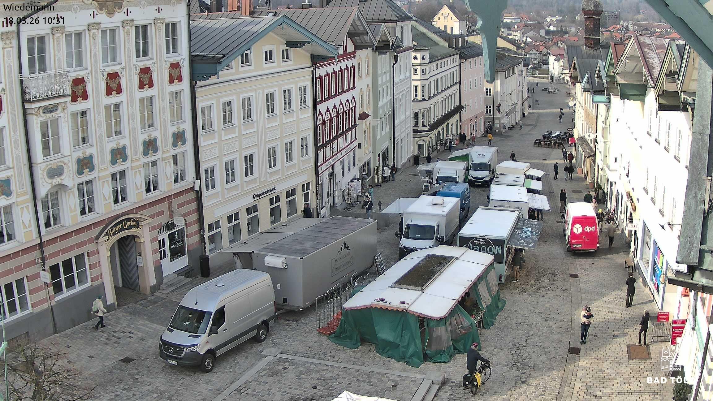 Archiv Foto Webcam Obere Marktstraße Bad Tölz