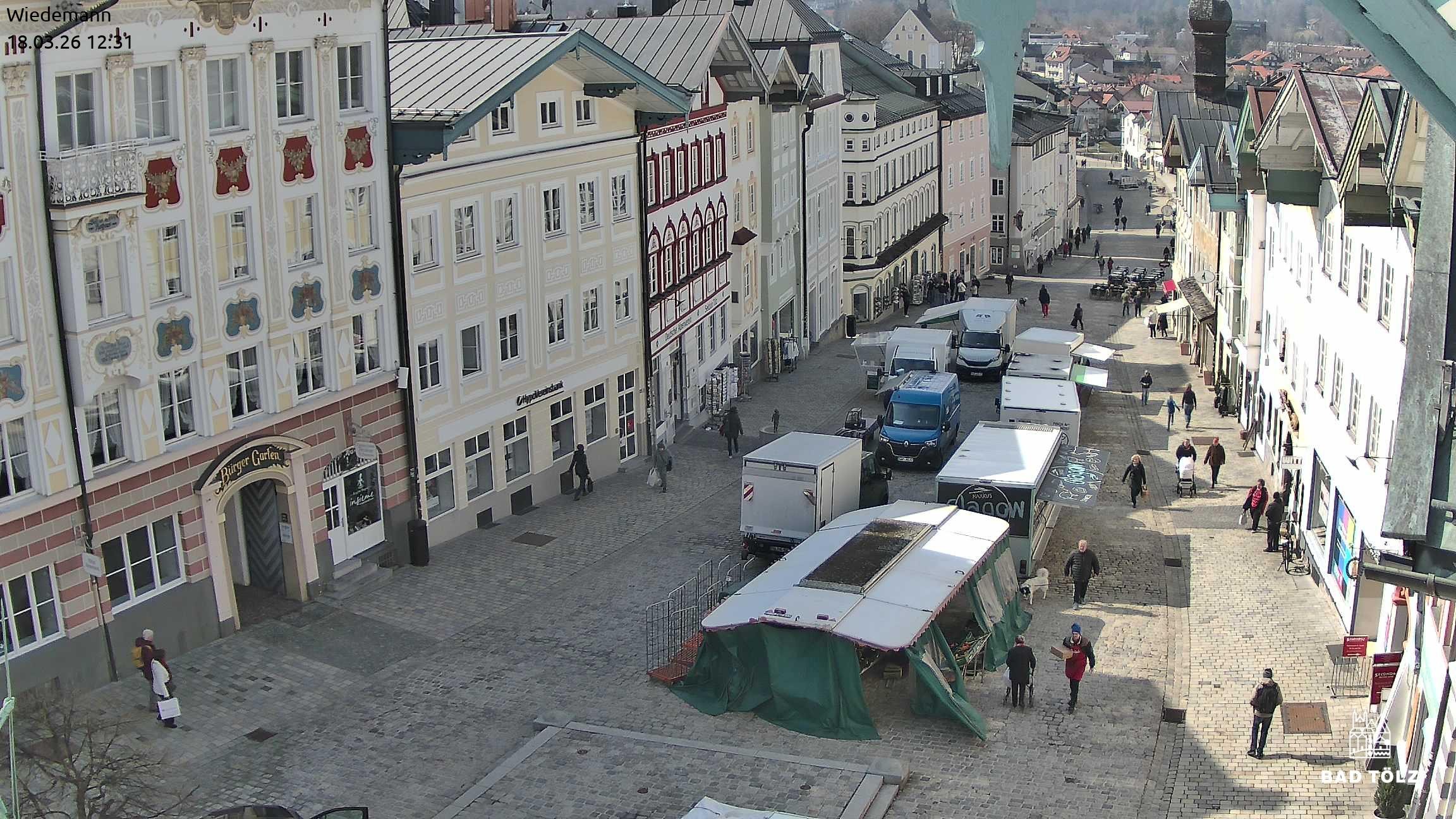 Archiv Foto Webcam Obere Marktstraße Bad Tölz