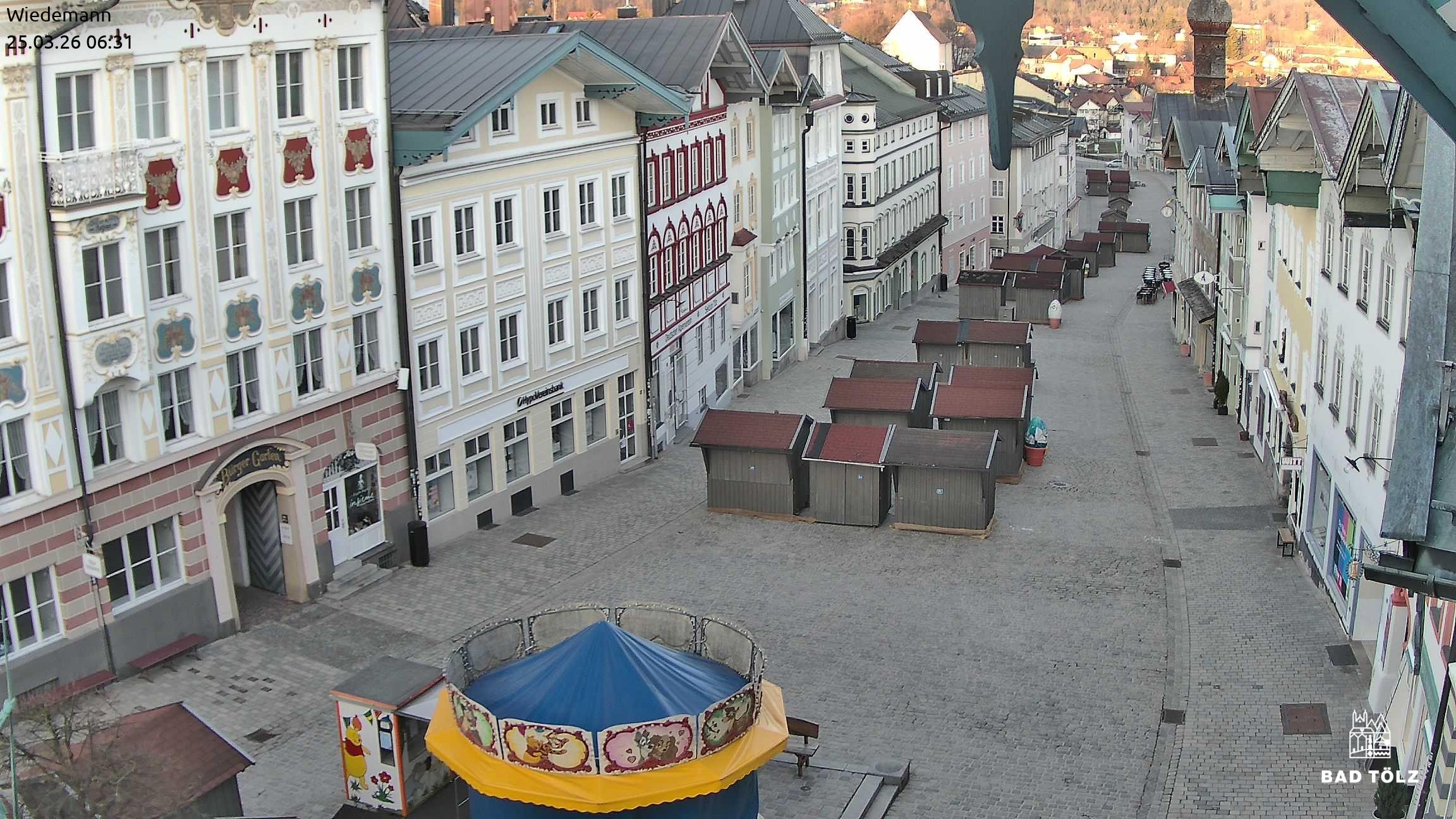 Archiv Foto Webcam Obere Marktstraße Bad Tölz