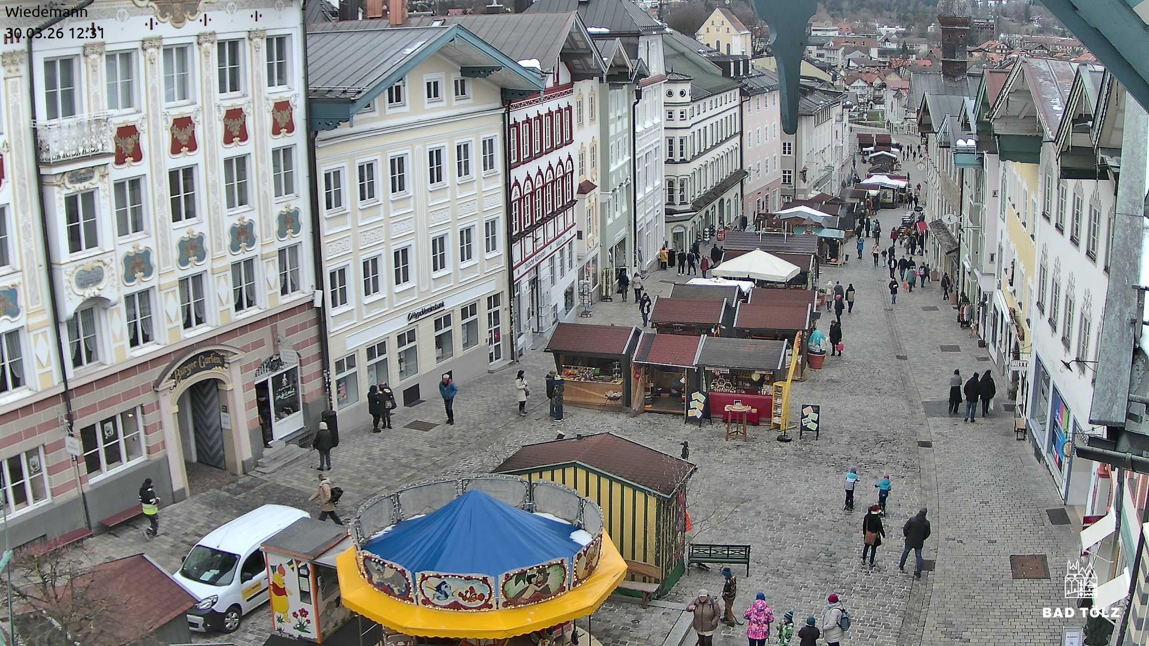 Archiv Foto Webcam Obere Marktstraße Bad Tölz