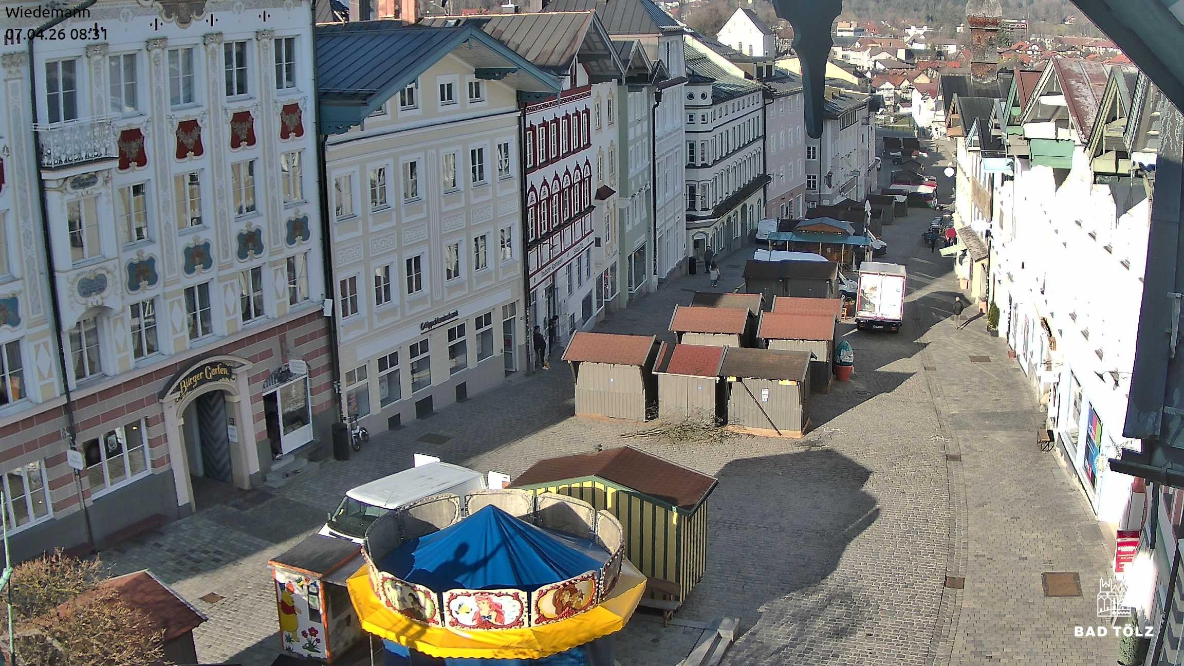 Archiv Foto Webcam Obere Marktstraße Bad Tölz