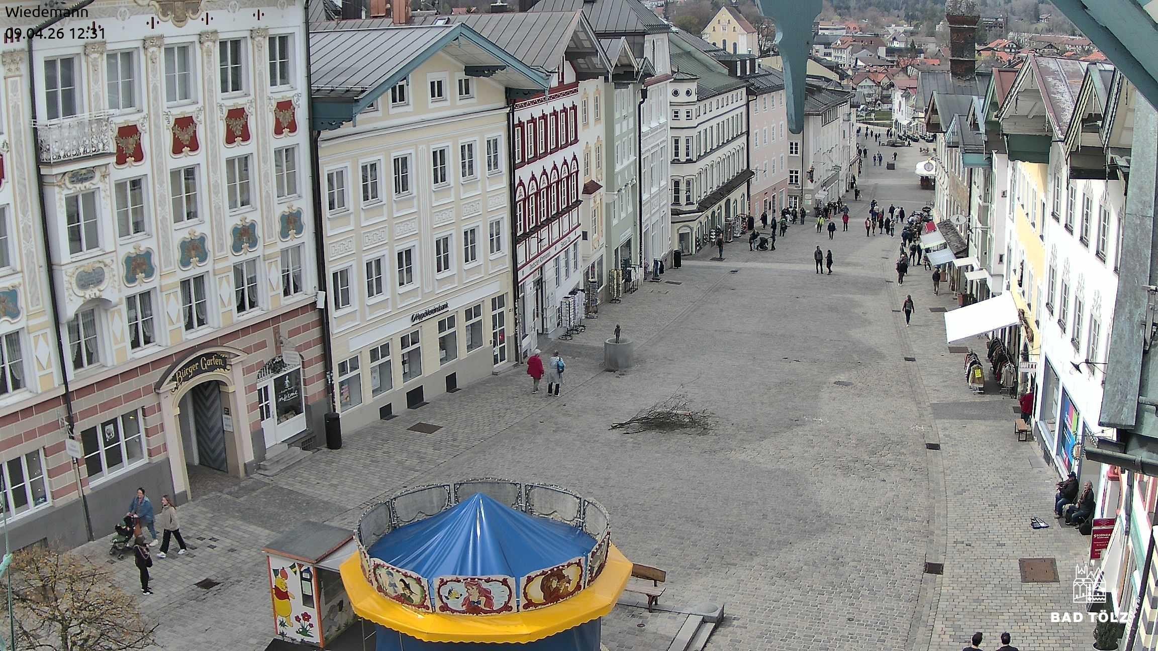 Archiv Foto Webcam Obere Marktstraße Bad Tölz