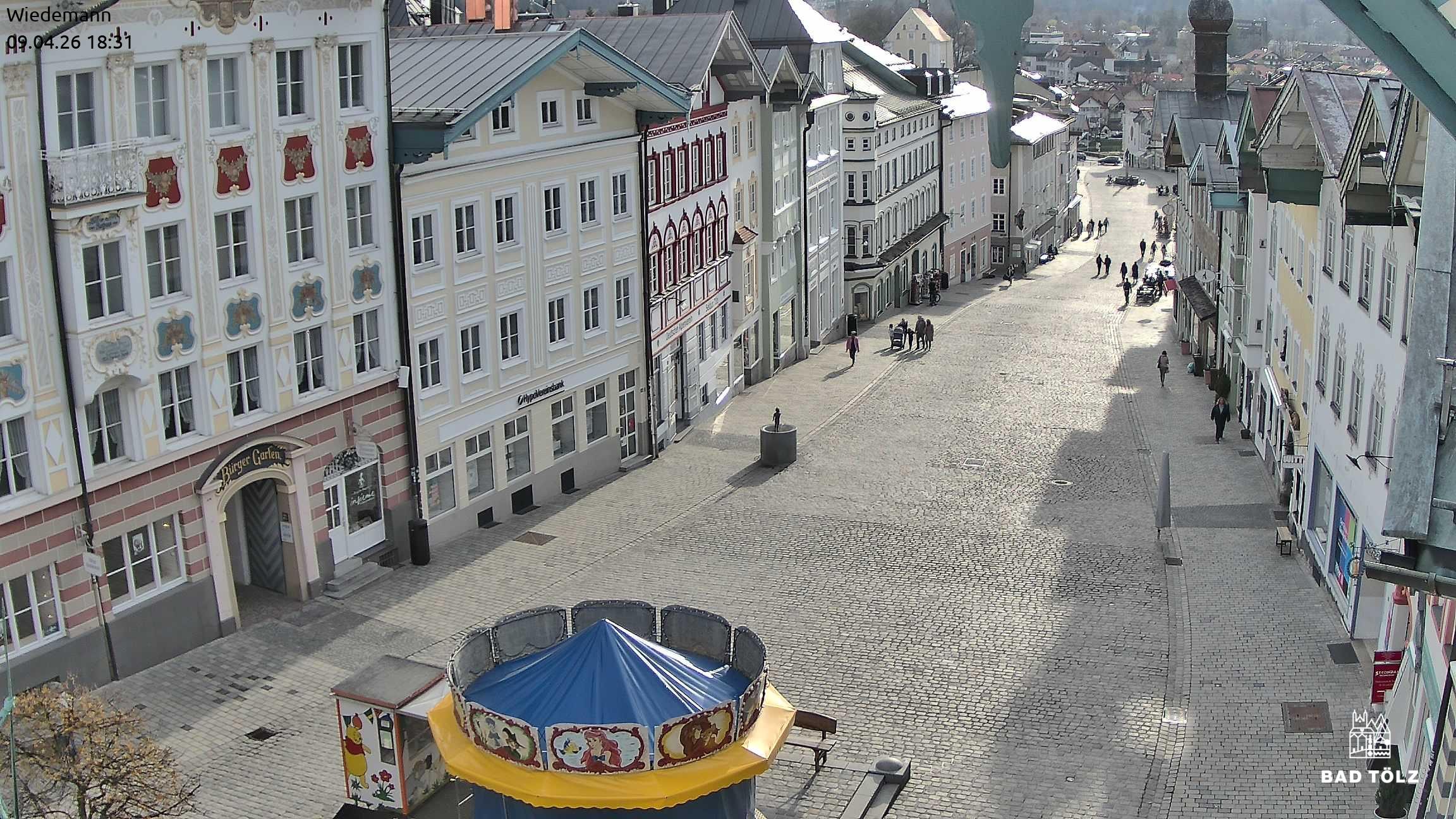 Archiv Foto Webcam Obere Marktstraße Bad Tölz