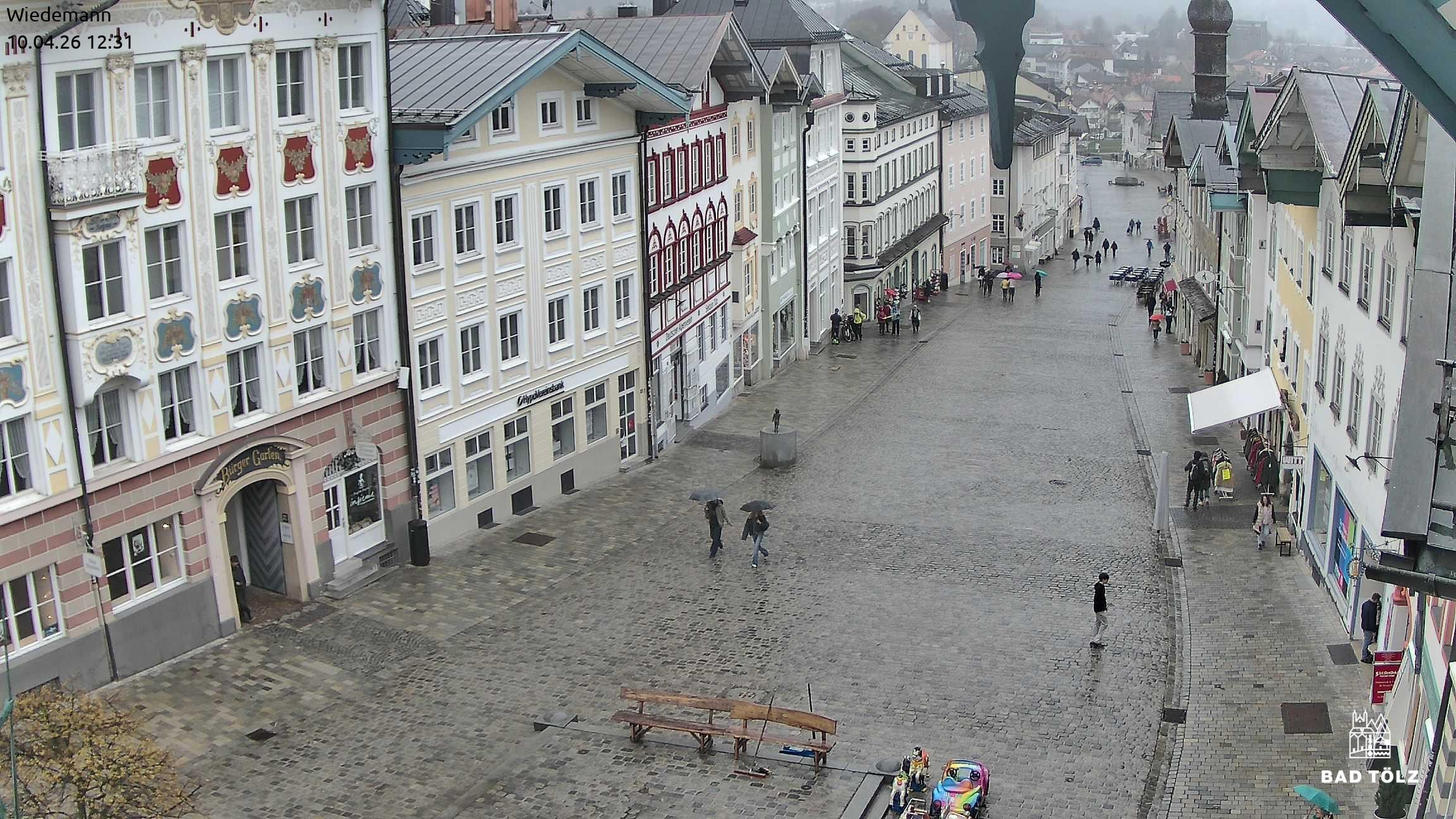 Archiv Foto Webcam Obere Marktstraße Bad Tölz