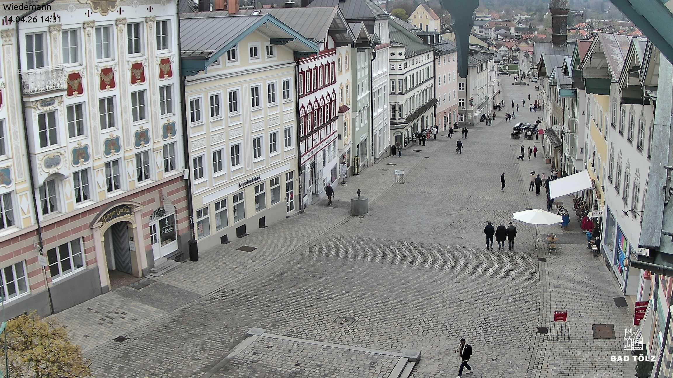 Archiv Foto Webcam Obere Marktstraße Bad Tölz