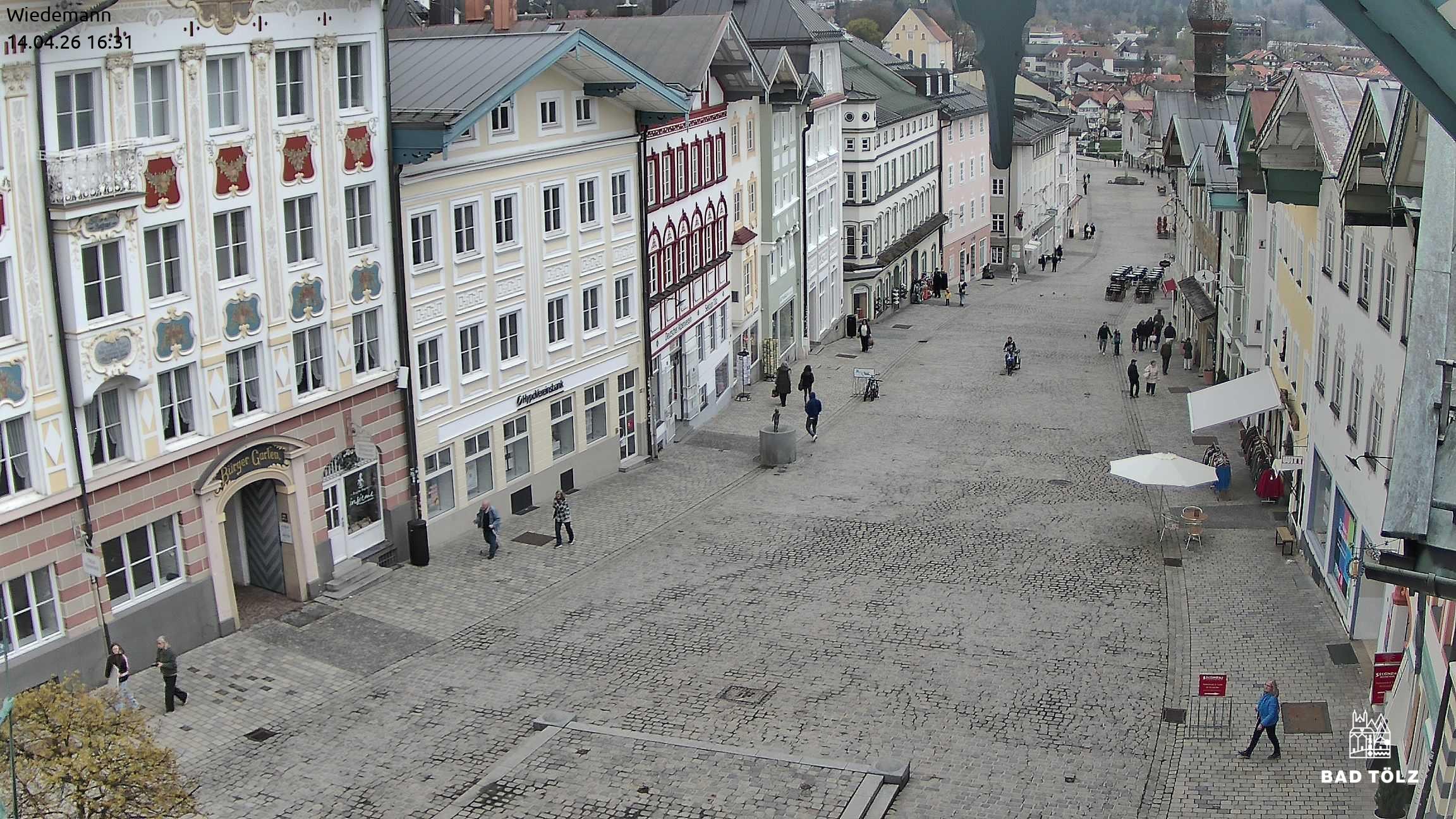 Archiv Foto Webcam Obere Marktstraße Bad Tölz