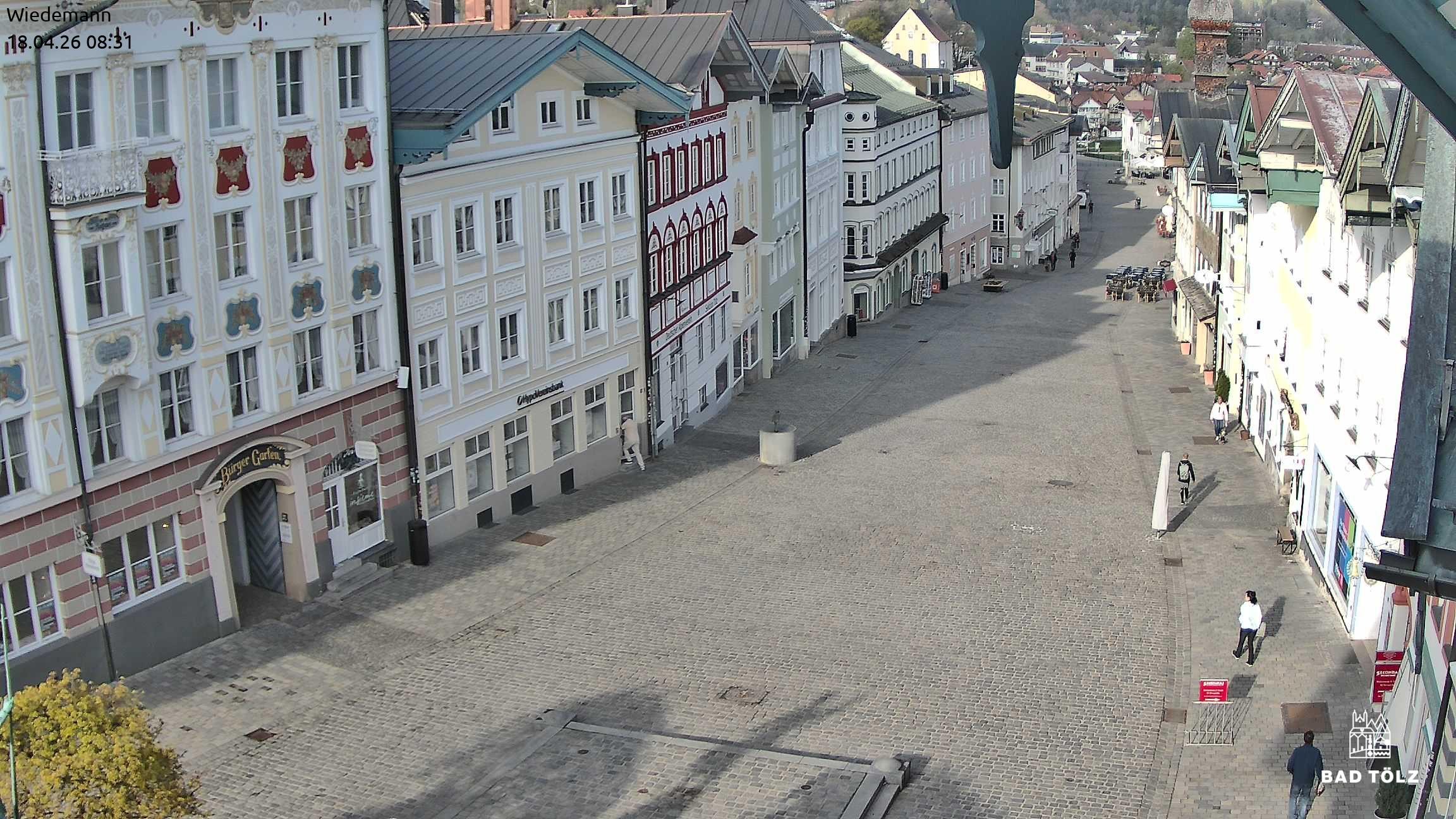 Archiv Foto Webcam Obere Marktstraße Bad Tölz