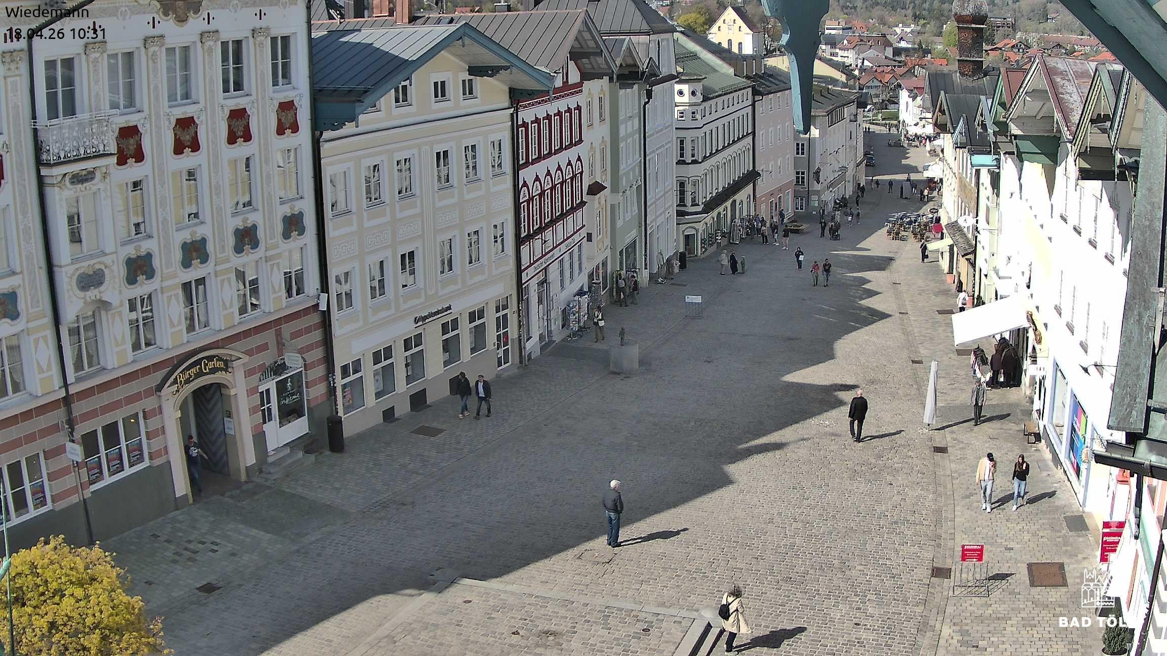 Archiv Foto Webcam Obere Marktstraße Bad Tölz