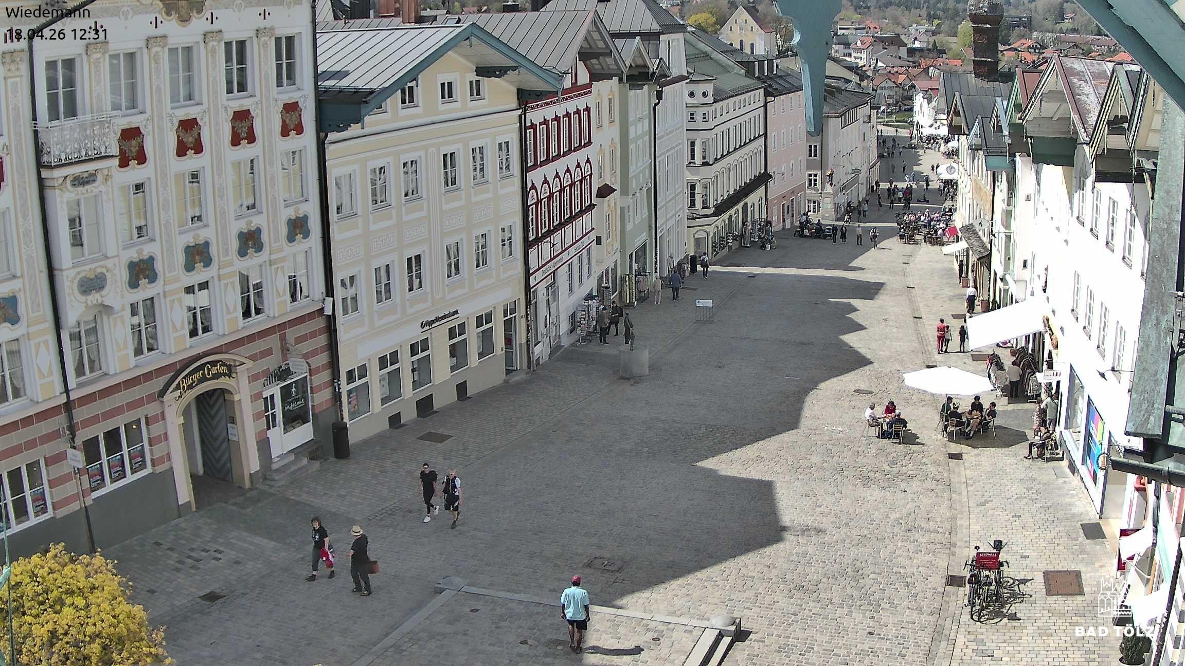 Archiv Foto Webcam Obere Marktstraße Bad Tölz