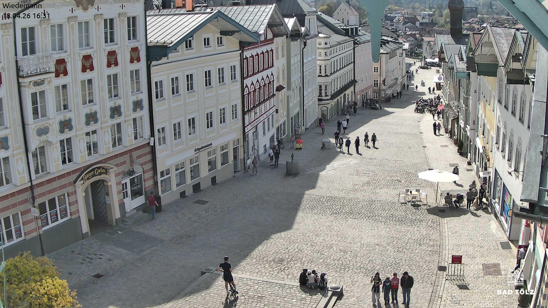 Archiv Foto Webcam Obere Marktstraße Bad Tölz