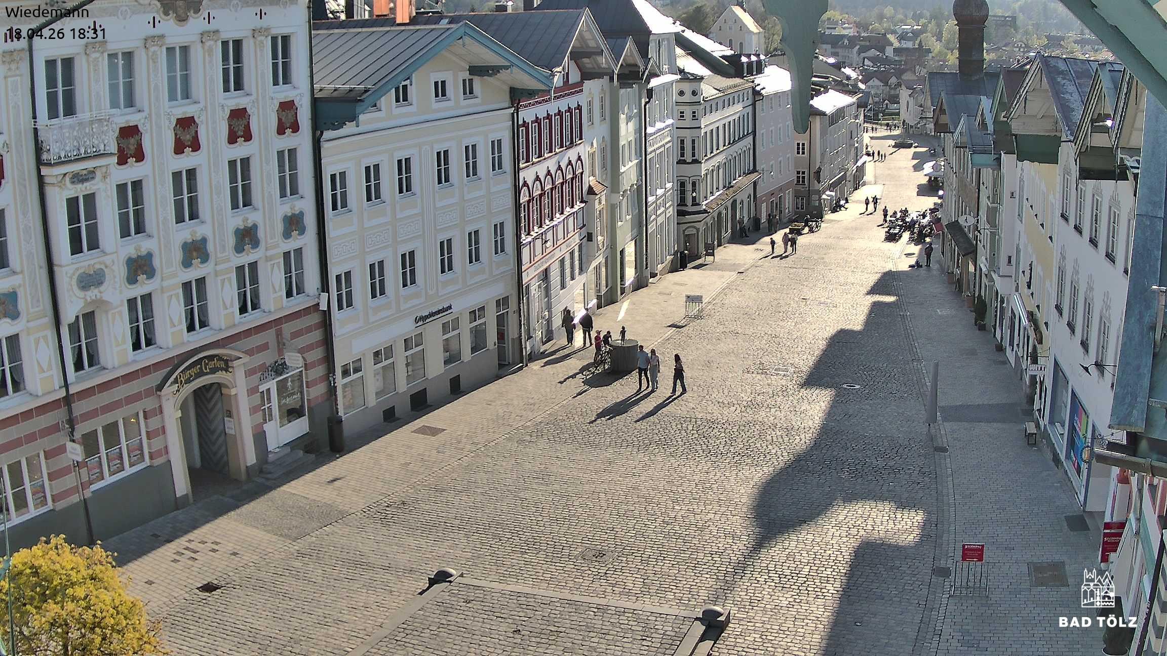 Archiv Foto Webcam Obere Marktstraße Bad Tölz