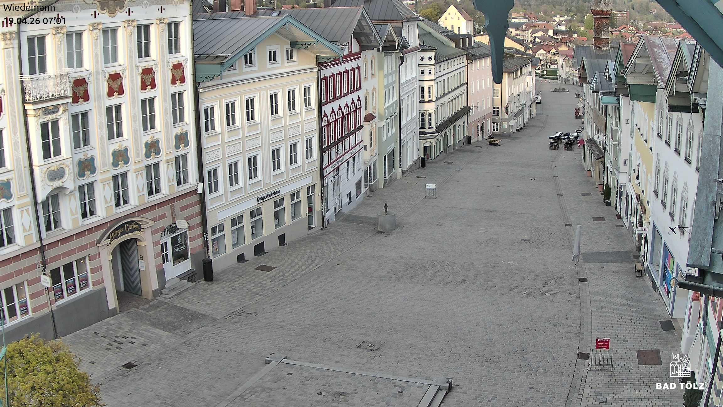 Archiv Foto Webcam Obere Marktstraße Bad Tölz