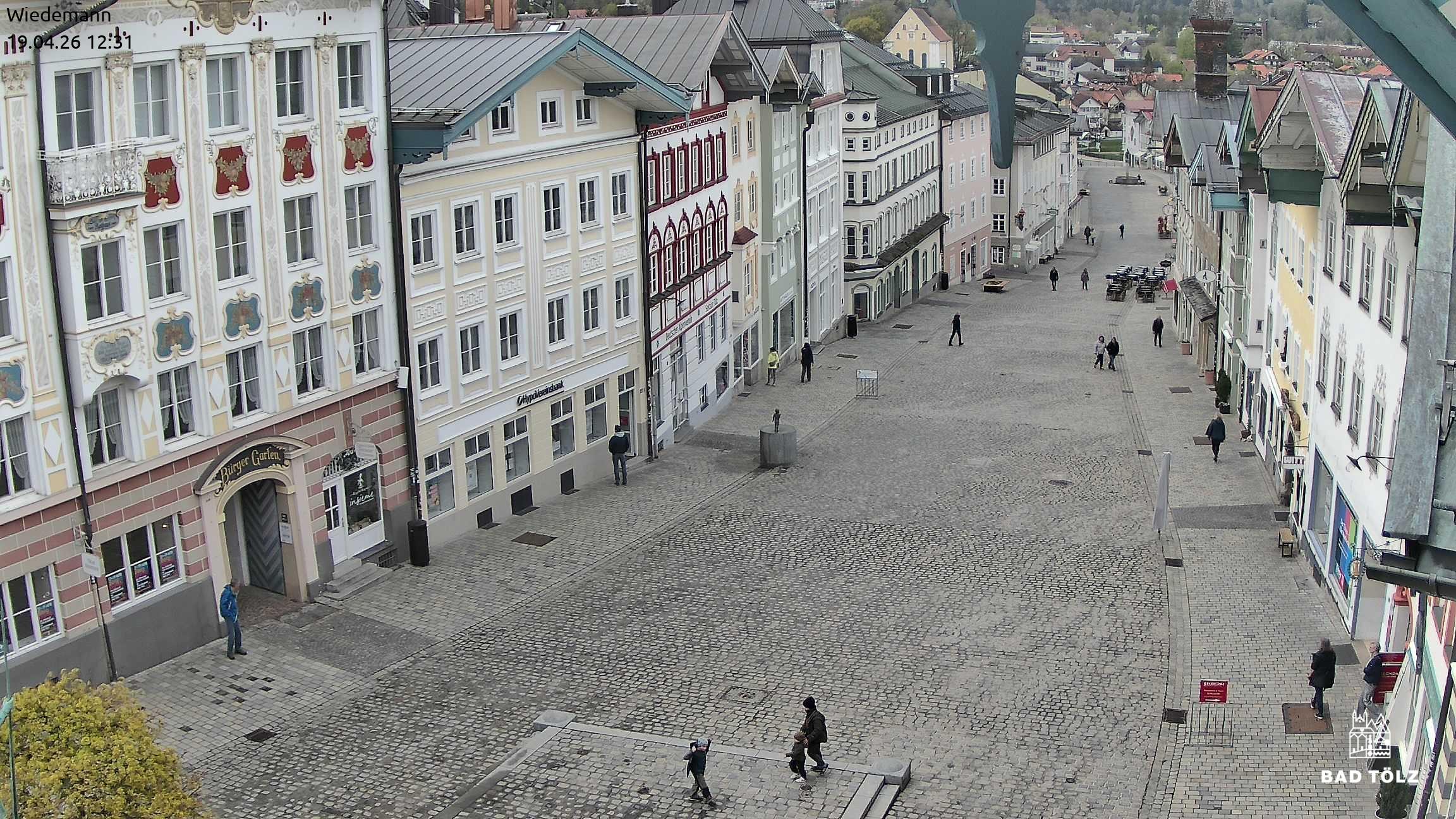 Archiv Foto Webcam Obere Marktstraße Bad Tölz
