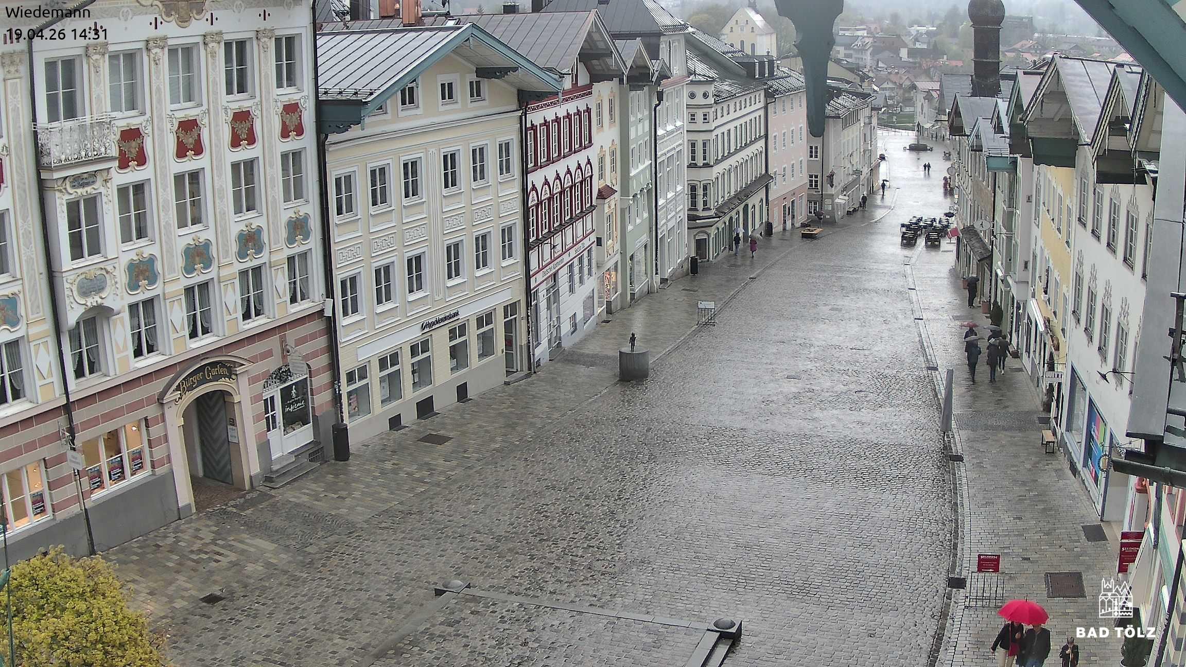 Archiv Foto Webcam Obere Marktstraße Bad Tölz