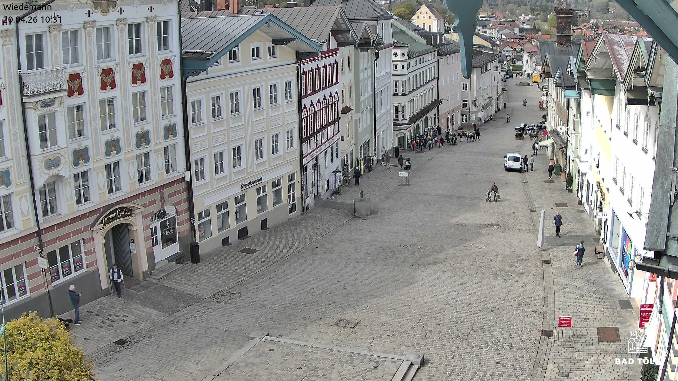 Archiv Foto Webcam Obere Marktstraße Bad Tölz