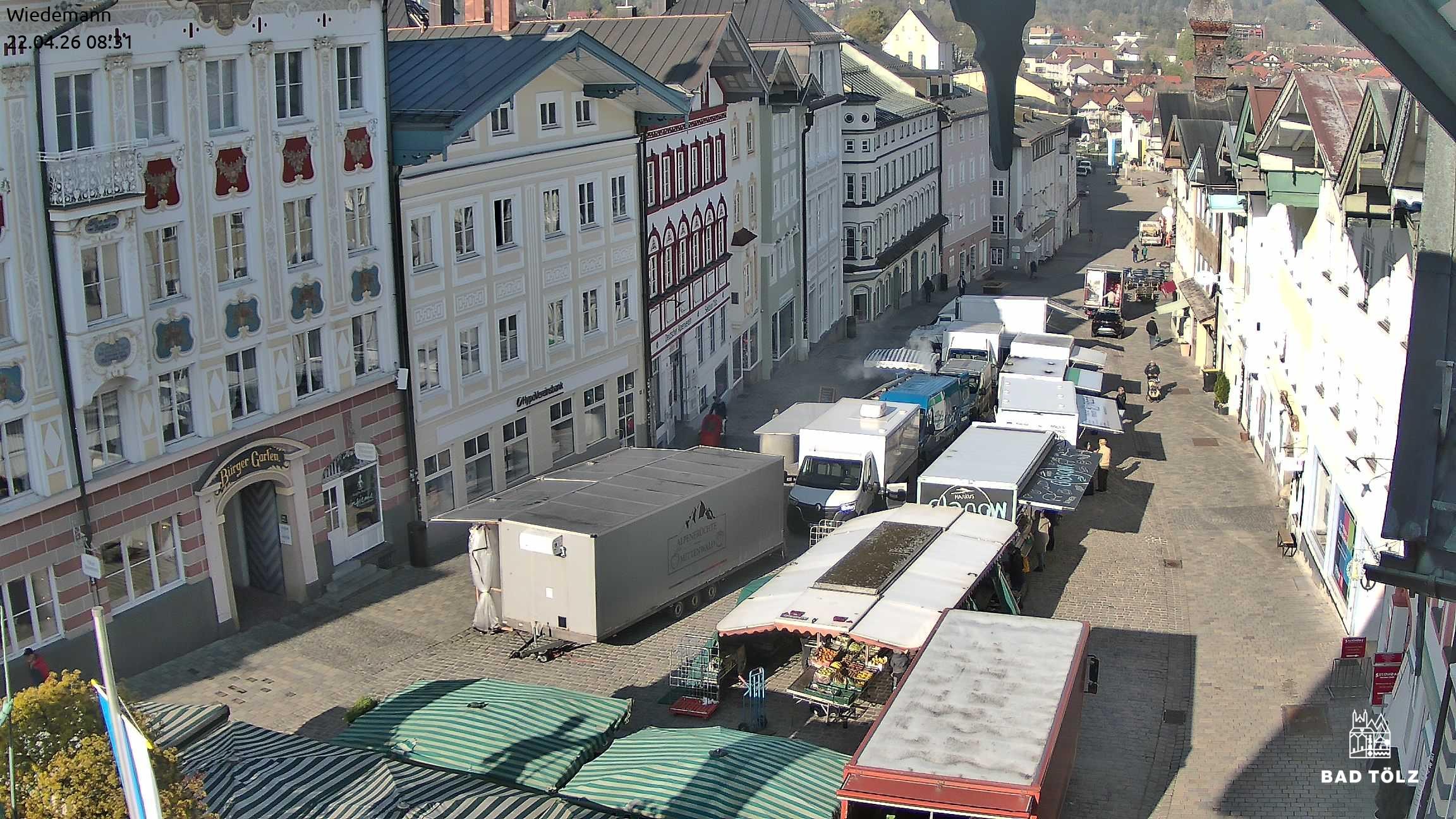Archiv Foto Webcam Obere Marktstraße Bad Tölz