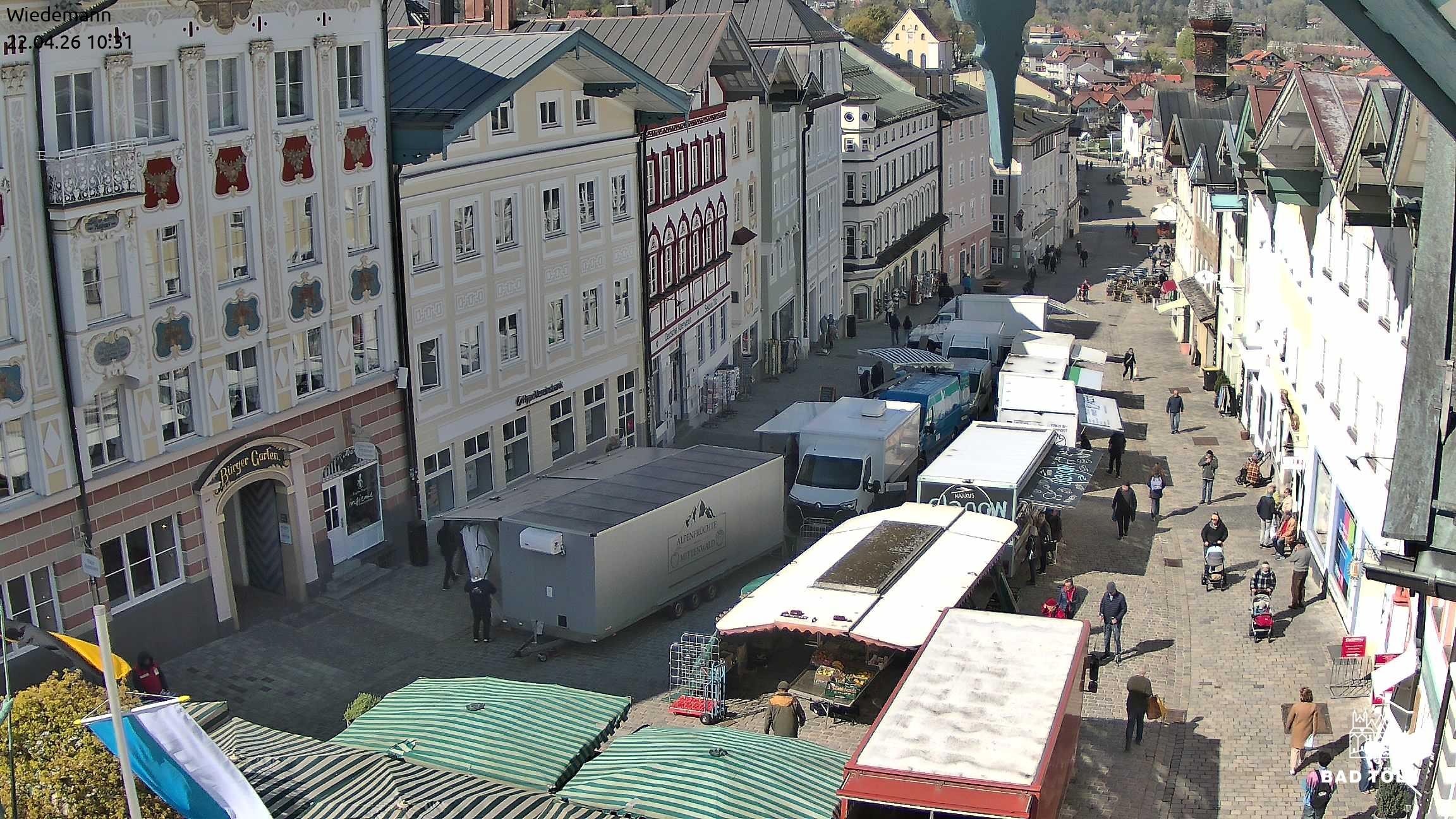 Archiv Foto Webcam Obere Marktstraße Bad Tölz