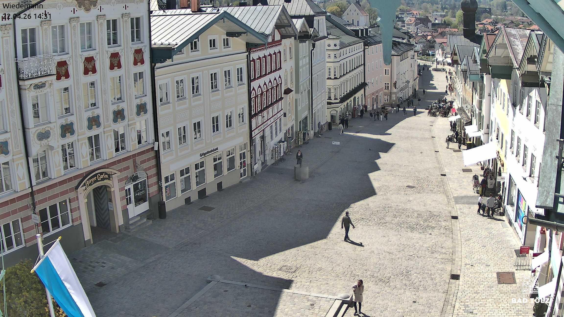 Archiv Foto Webcam Obere Marktstraße Bad Tölz